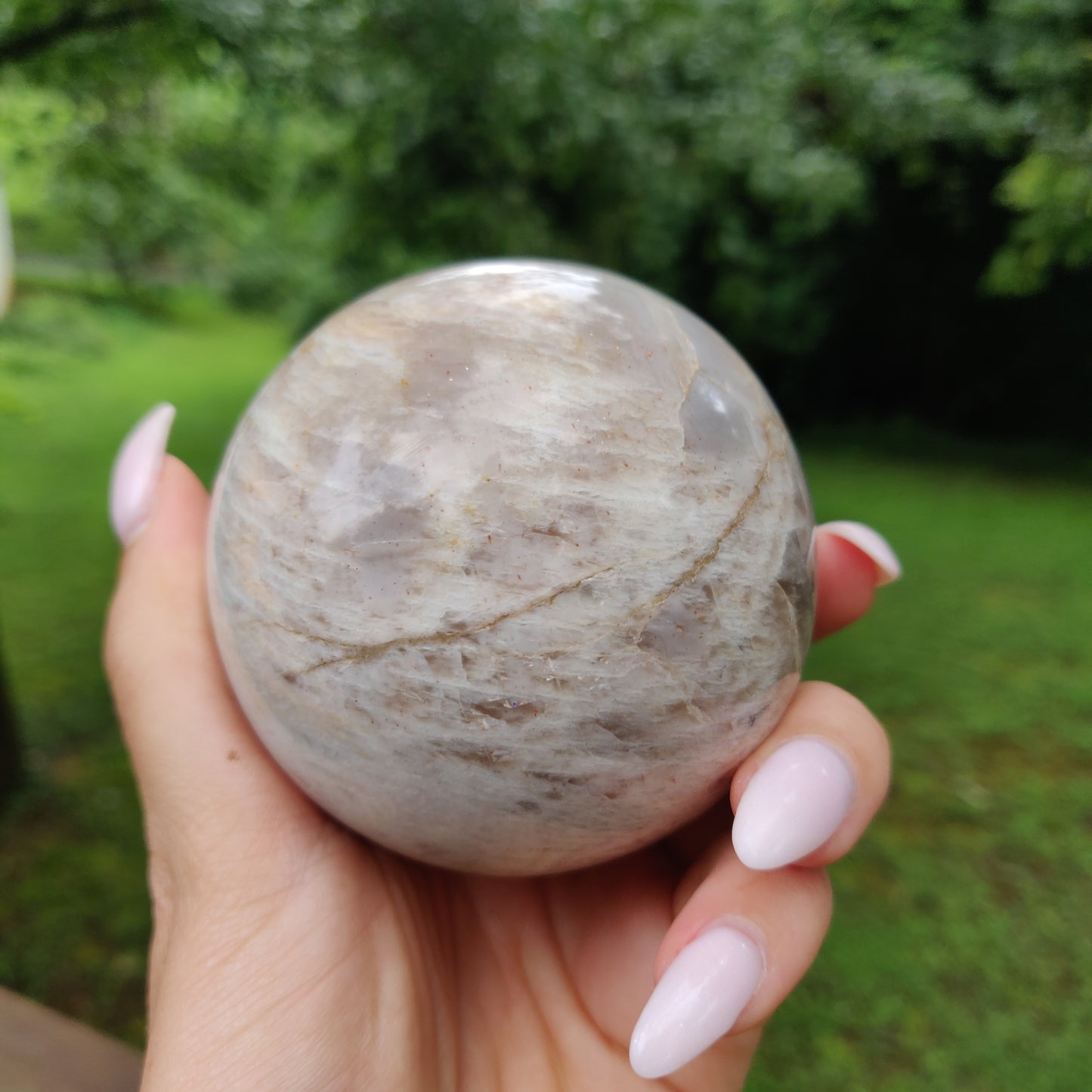 Peach Moonstone Sphere (#1S) - Simply Affinity