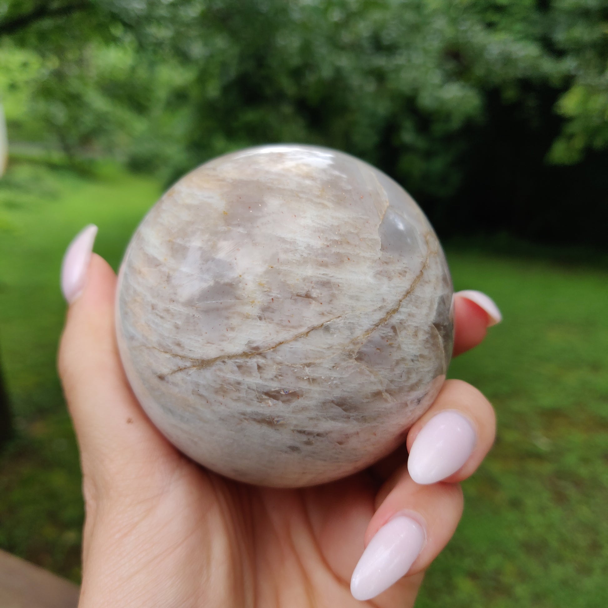 Peach Moonstone Sphere (#1S) - Simply Affinity