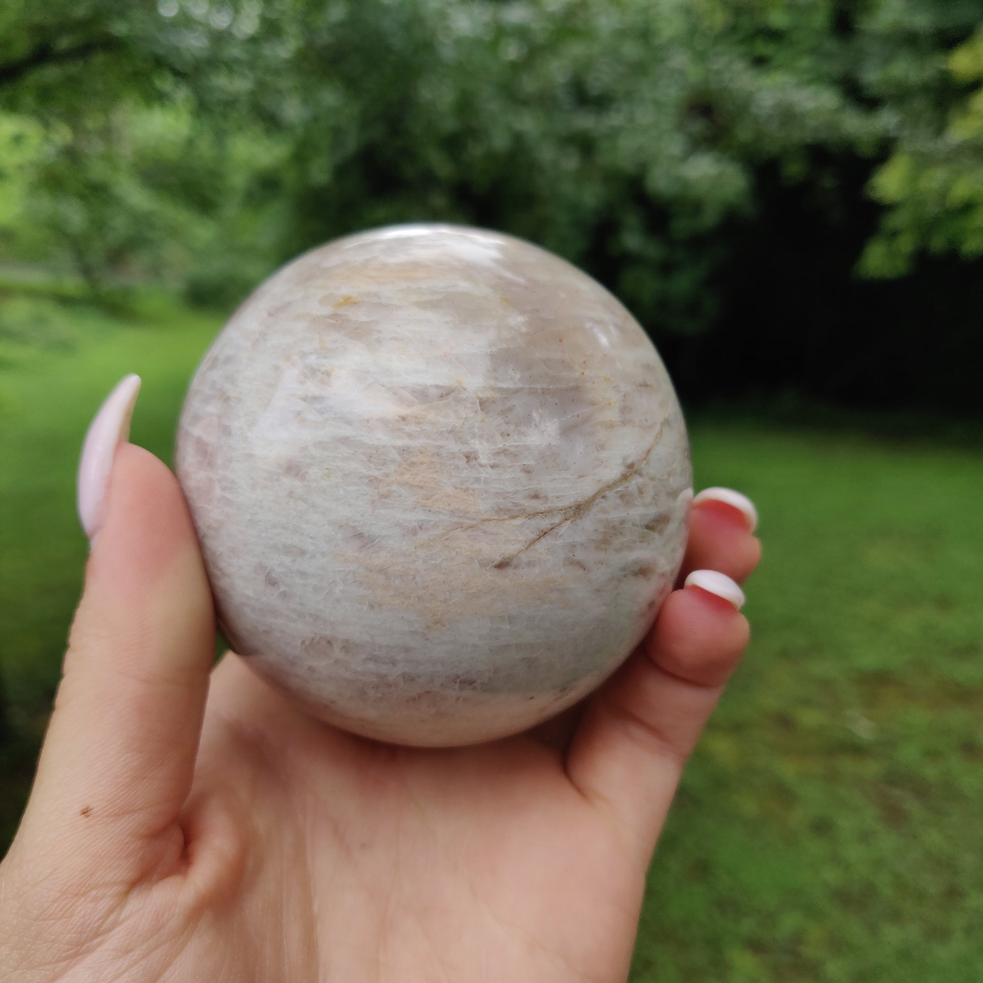 Peach Moonstone Sphere (#1S) - Simply Affinity