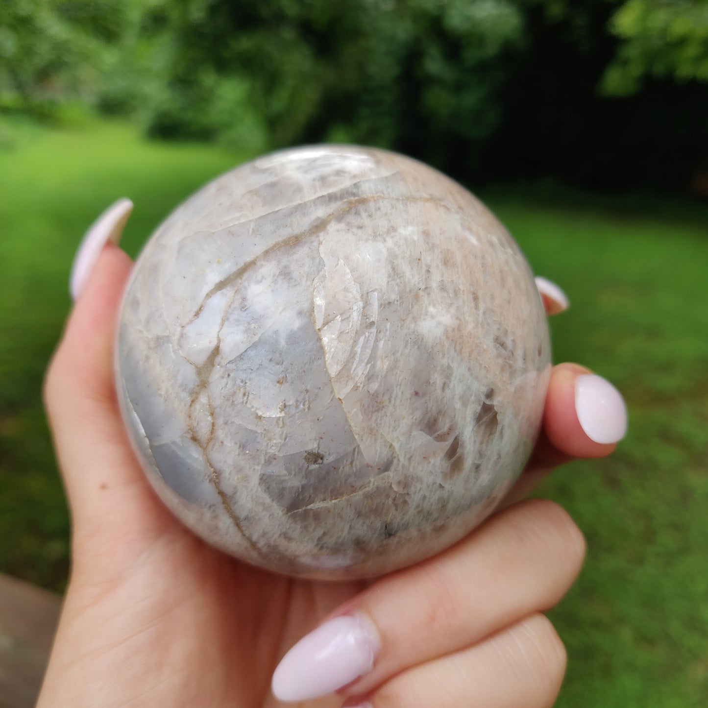 Peach Moonstone Sphere (#1S) - Simply Affinity