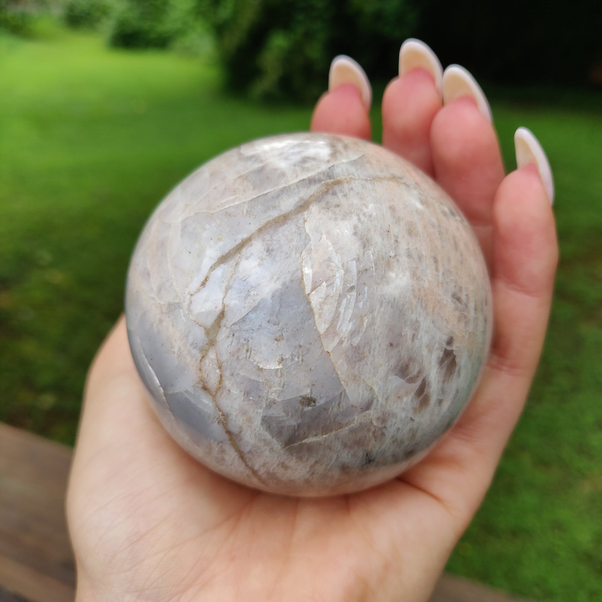 Peach Moonstone Sphere (#1S) - Simply Affinity