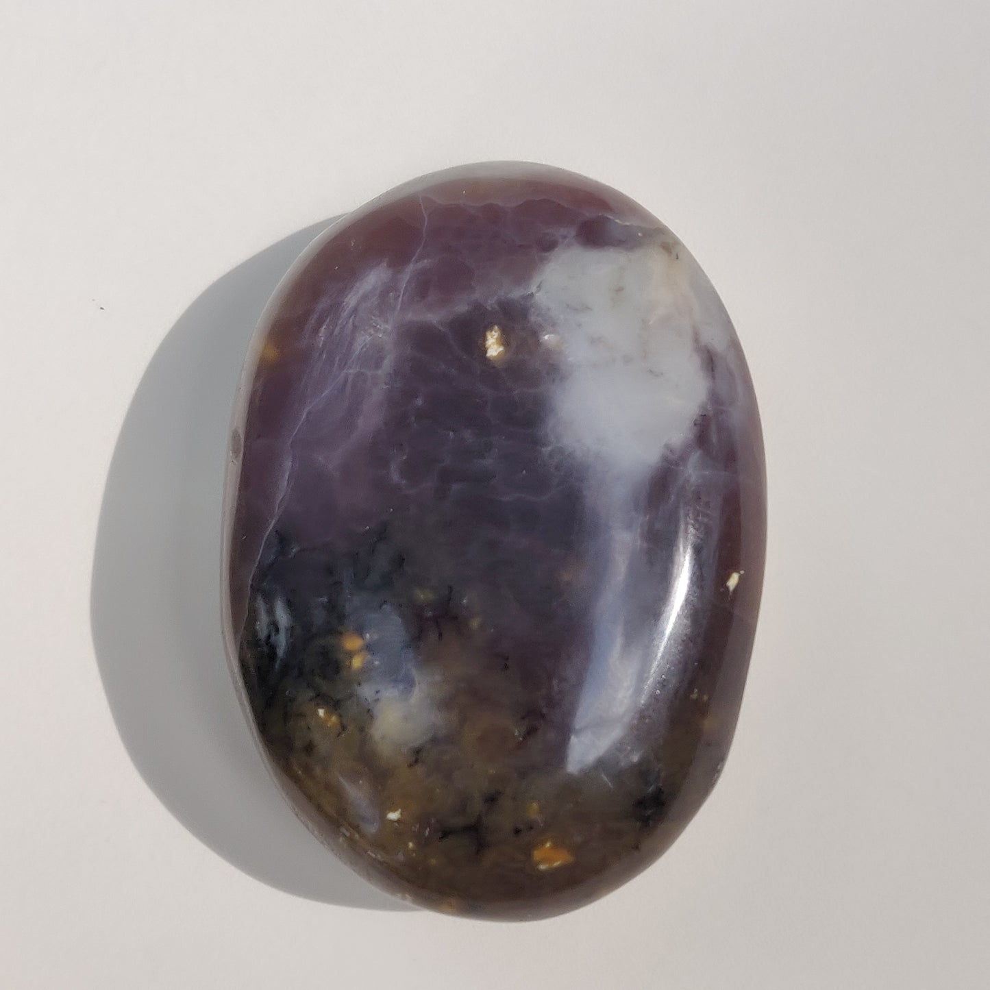 Purple Dendritic Opal Palm Stone (#35) - Simply Affinity