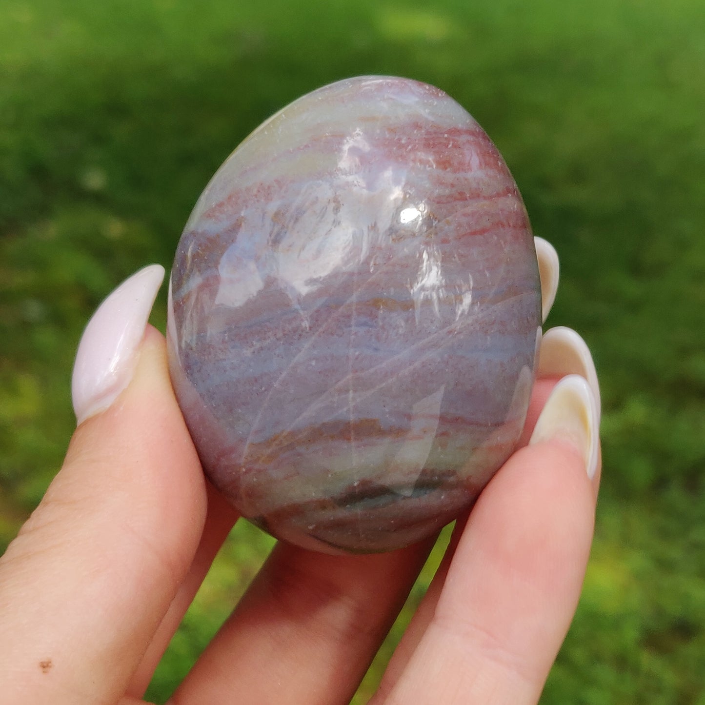 Rainbow Spirit Jasper Palm Stone (#12) - Simply Affinity