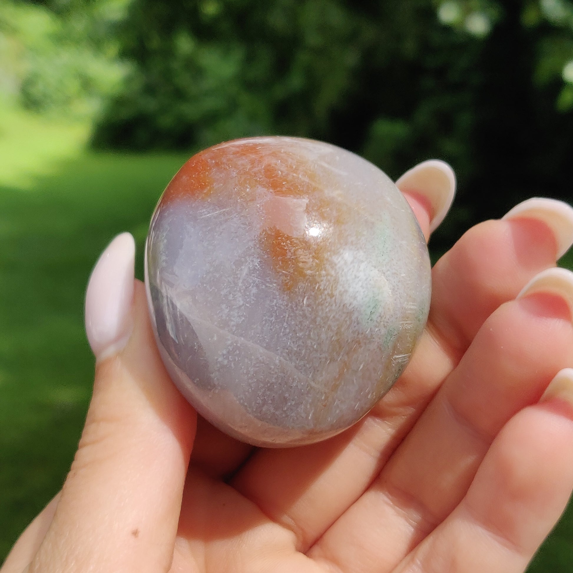 Rainbow Spirit Jasper Palm Stone (#16) - Simply Affinity