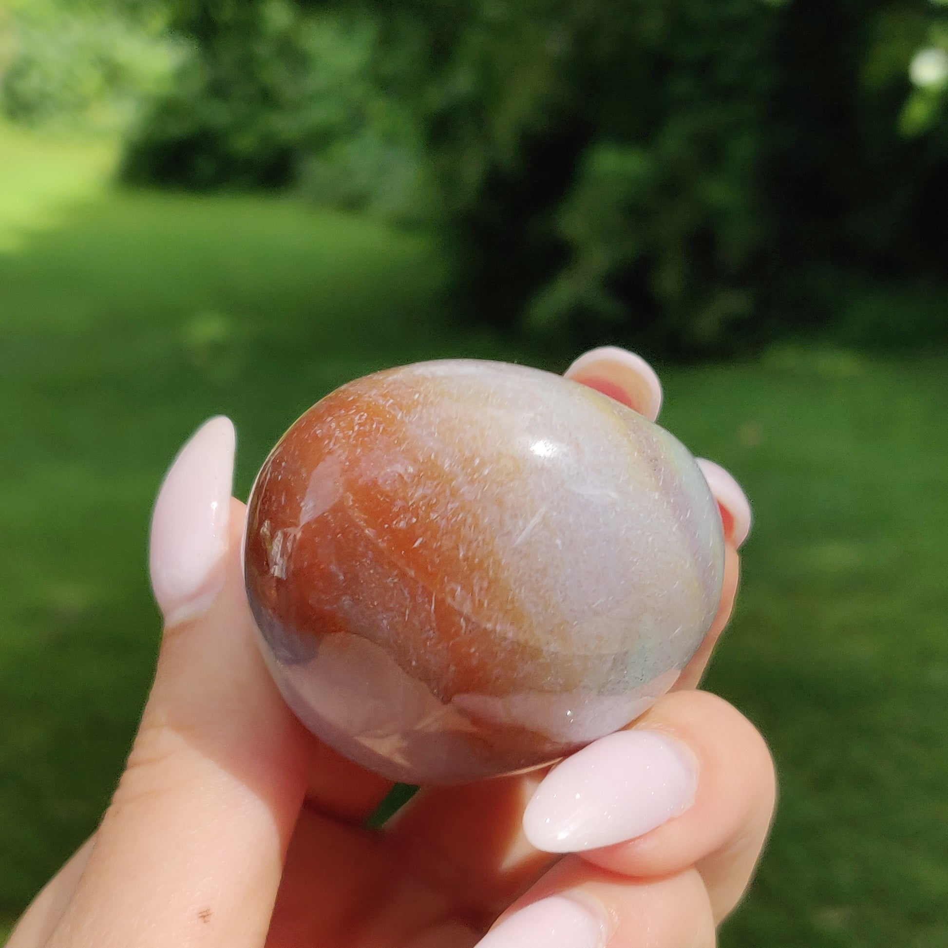 Rainbow Spirit Jasper Palm Stone (#16) - Simply Affinity