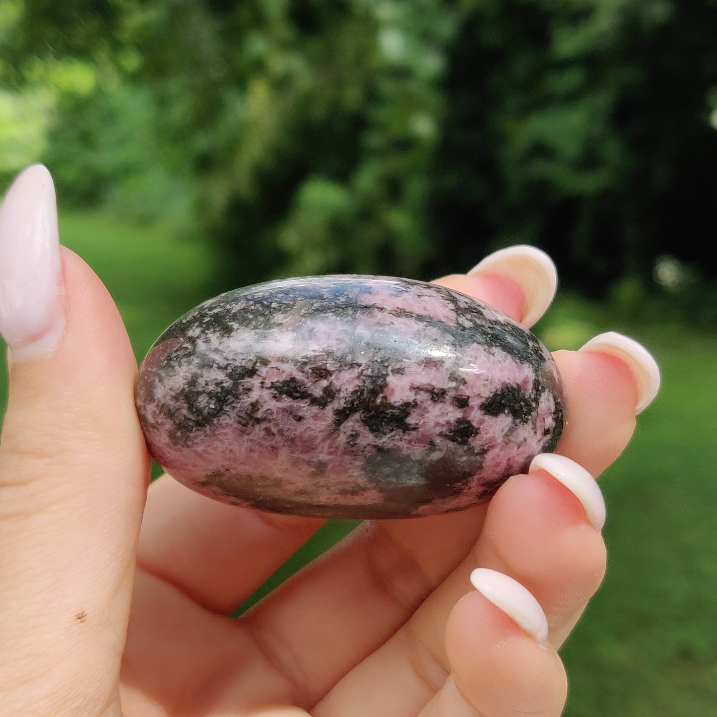 Rhodonite Palm Stone (#6) - Simply Affinity