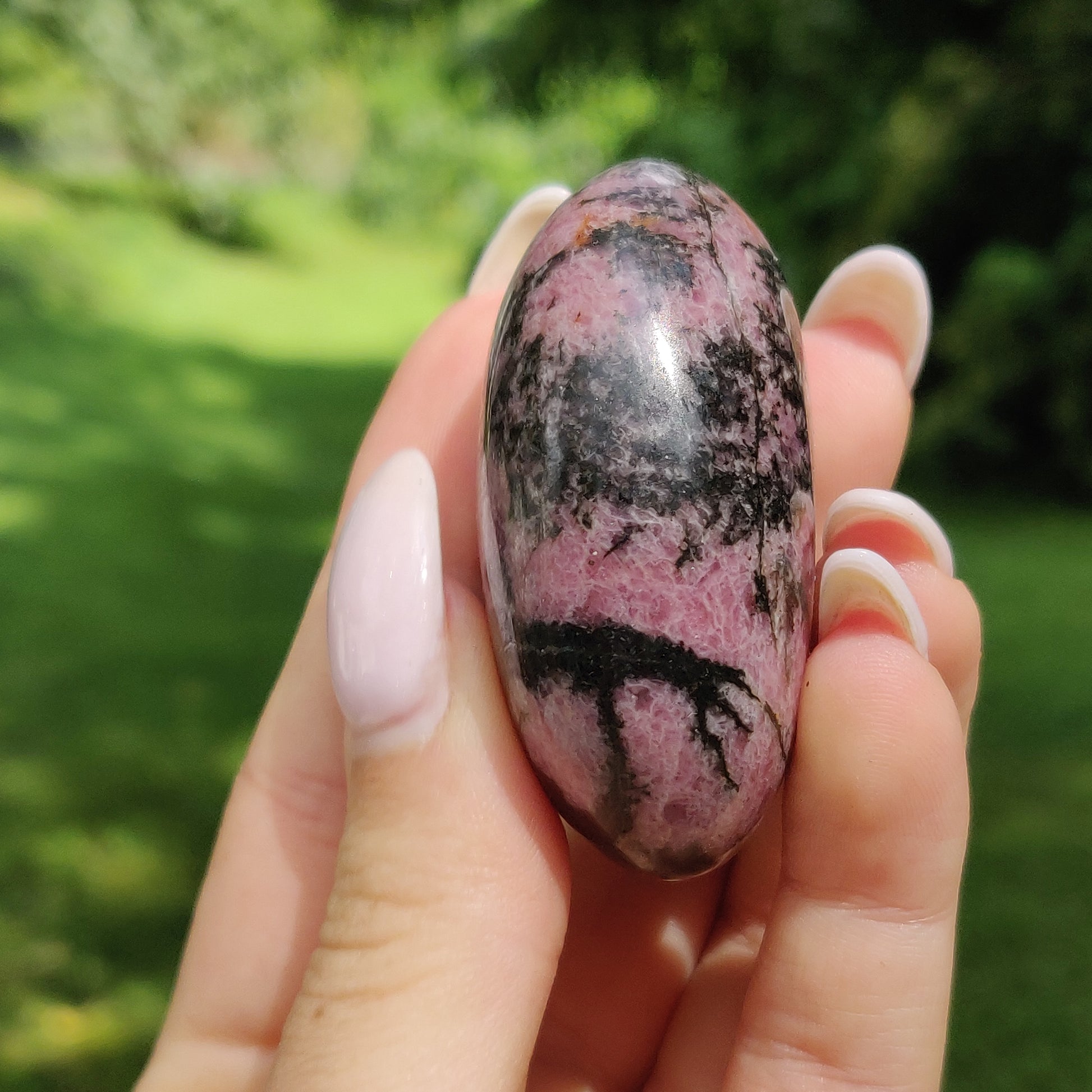 Rhodonite Palm Stone (#10) - Simply Affinity