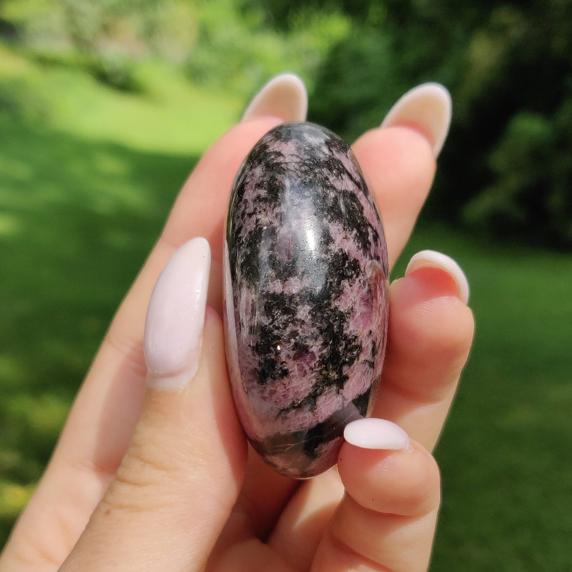 Rhodonite Palm Stone (#10) - Simply Affinity