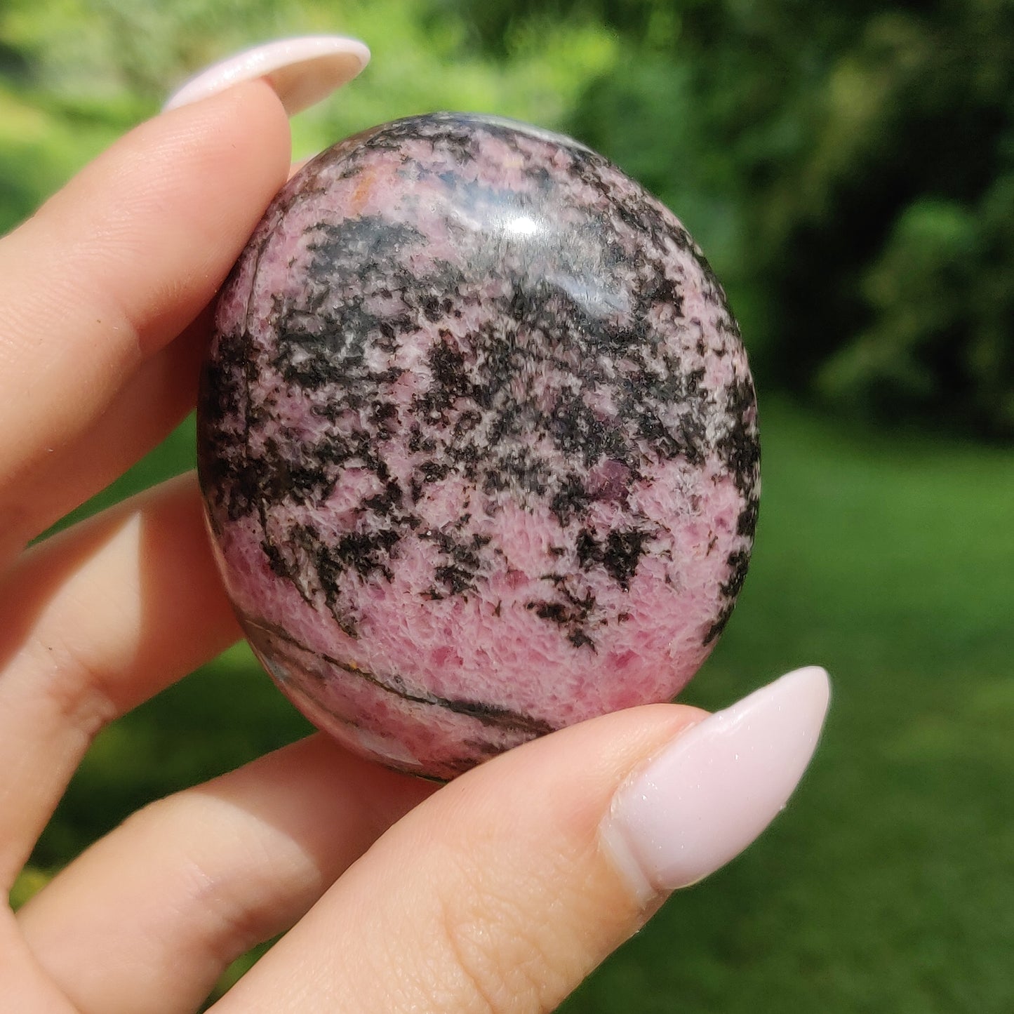Rhodonite Palm Stone (#10) - Simply Affinity