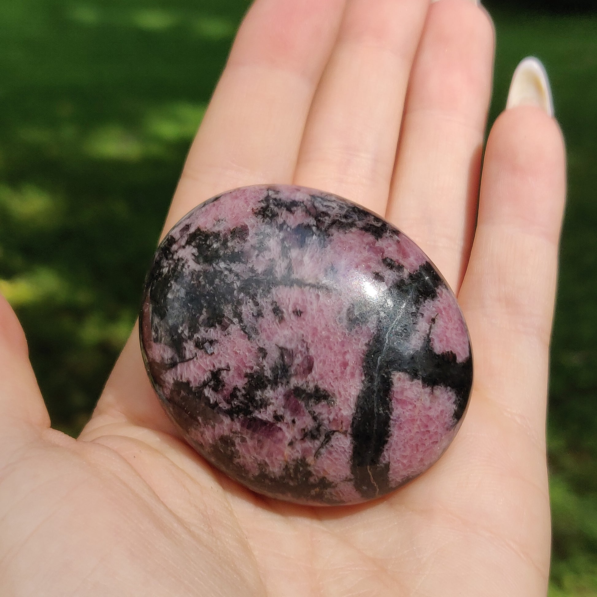Rhodonite Palm Stone (#10) - Simply Affinity