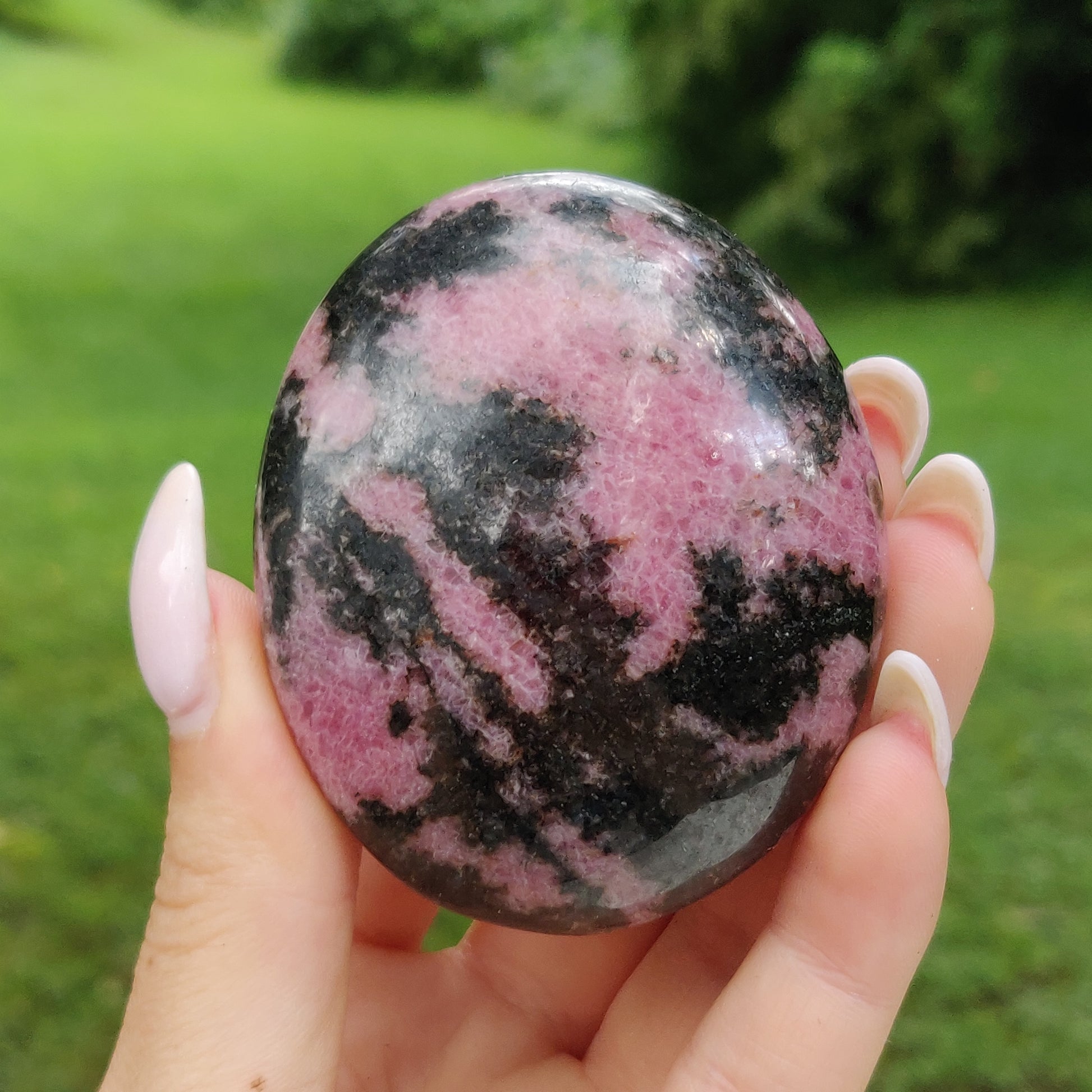 Rhodonite Palm Stone (#15) - Simply Affinity