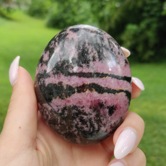 Rhodonite Palm Stone (#17) - Simply Affinity