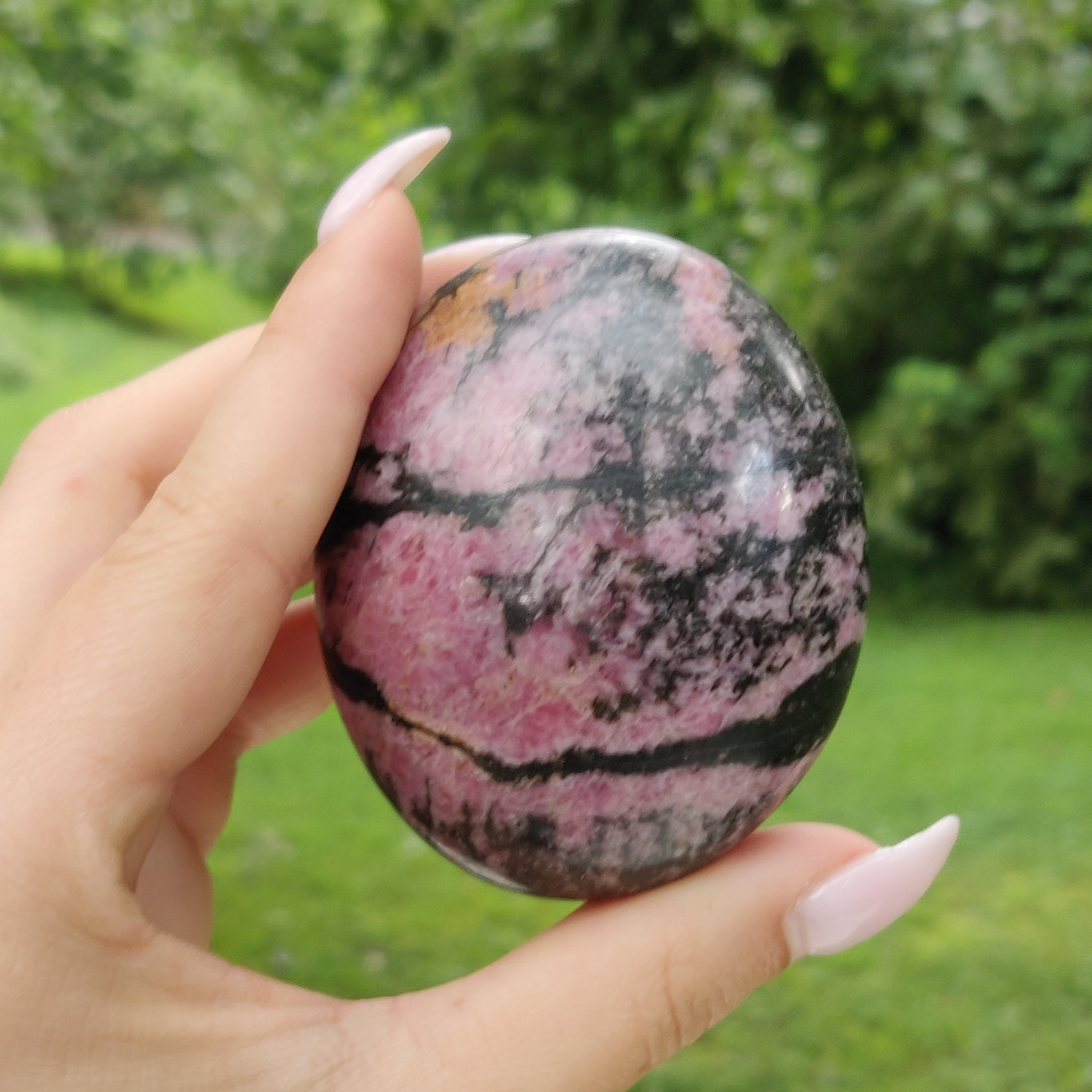 Rhodonite Palm Stone (#17) - Simply Affinity