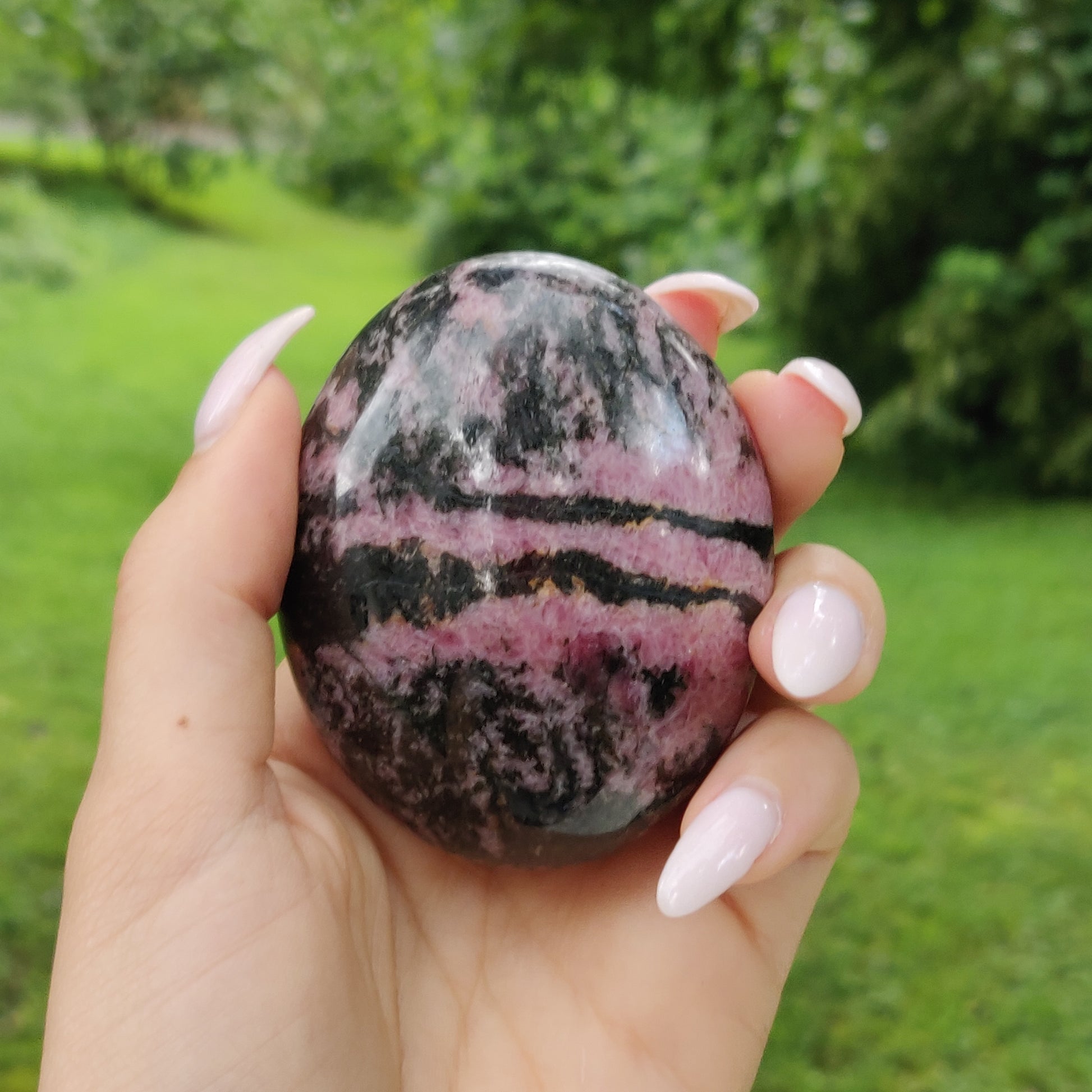Rhodonite Palm Stone (#17) - Simply Affinity
