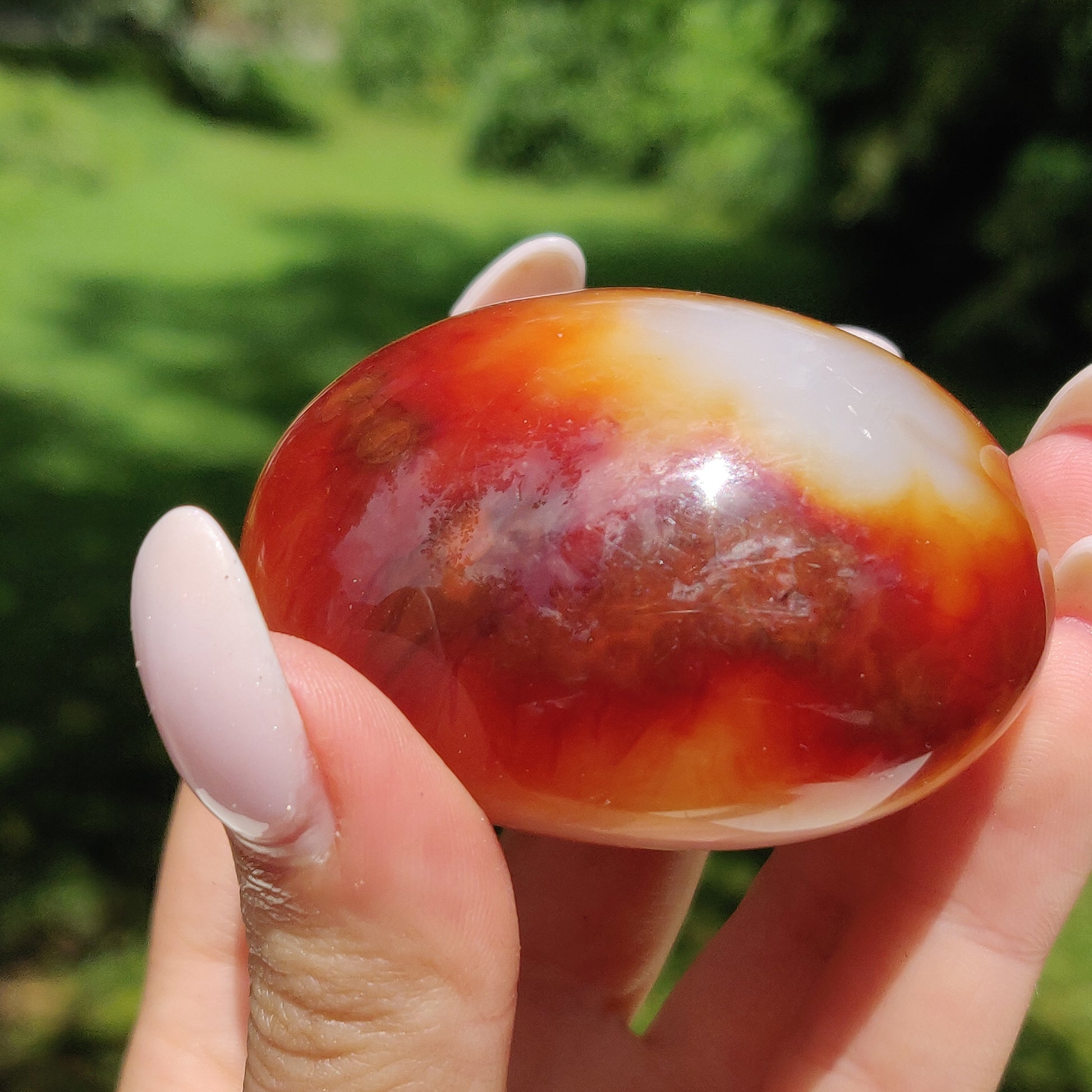 Carnelian Palm Stone (#15) - Simply Affinity