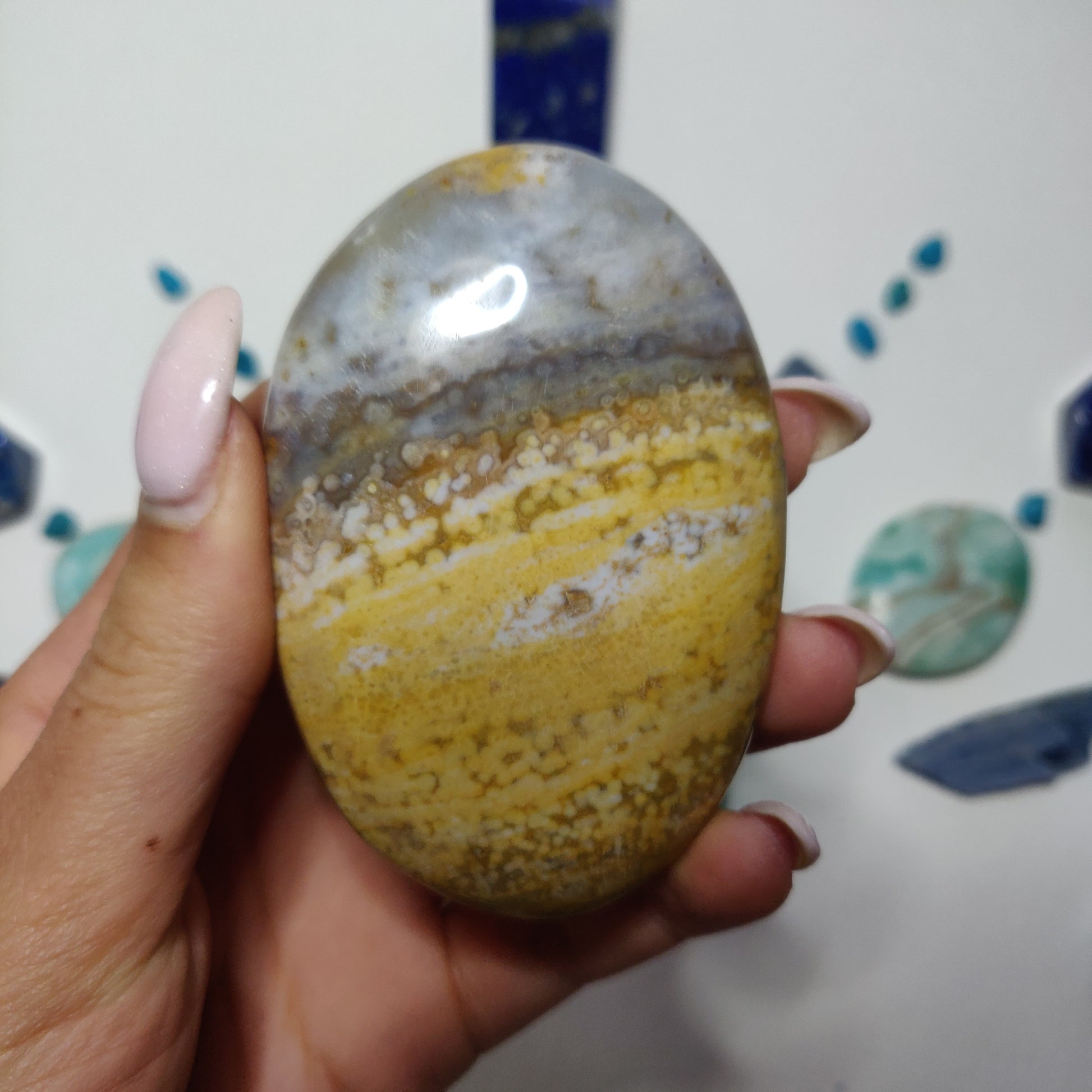 Ocean Jasper Palm Stone (#49) - Simply Affinity