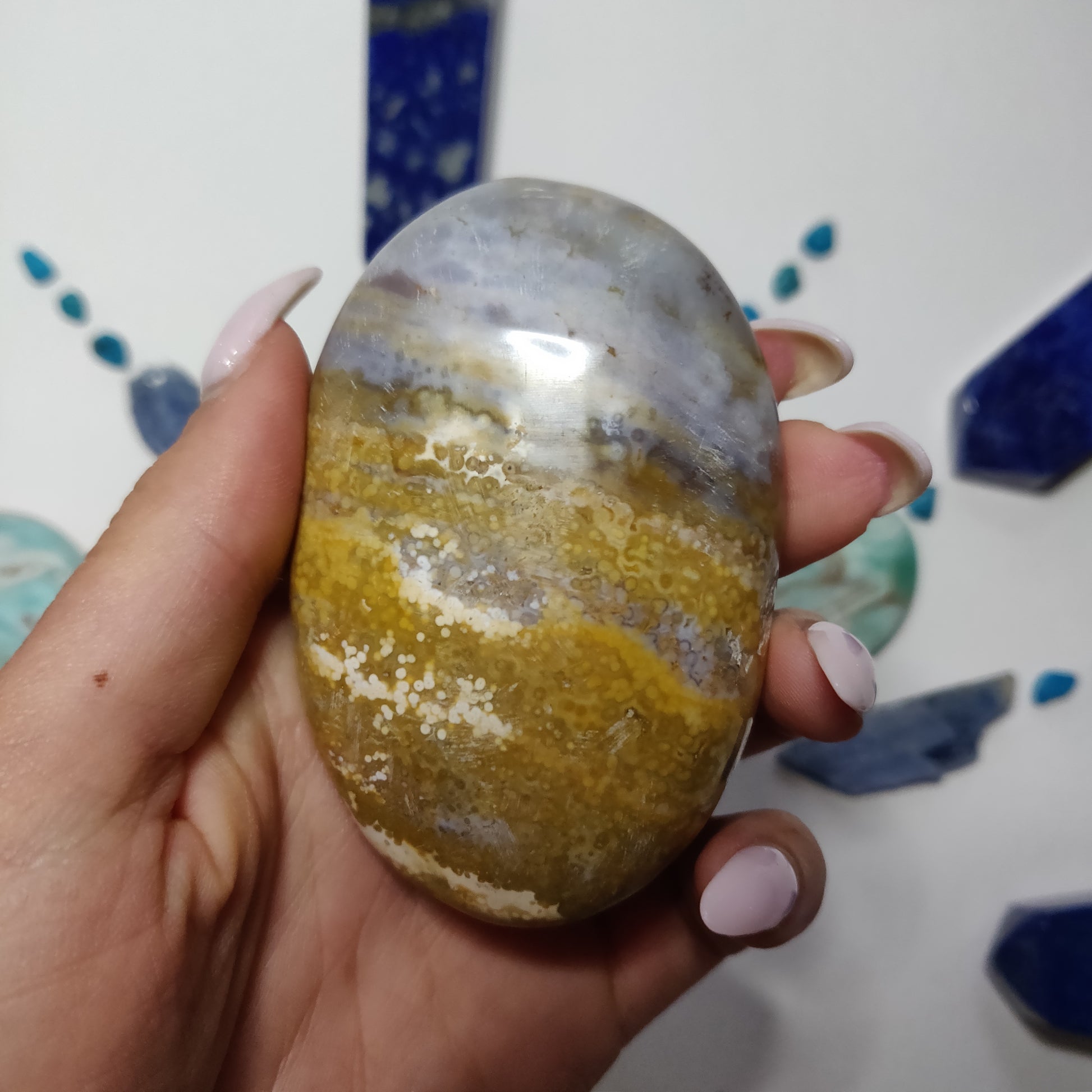 Ocean Jasper Palm Stone (#49) - Simply Affinity