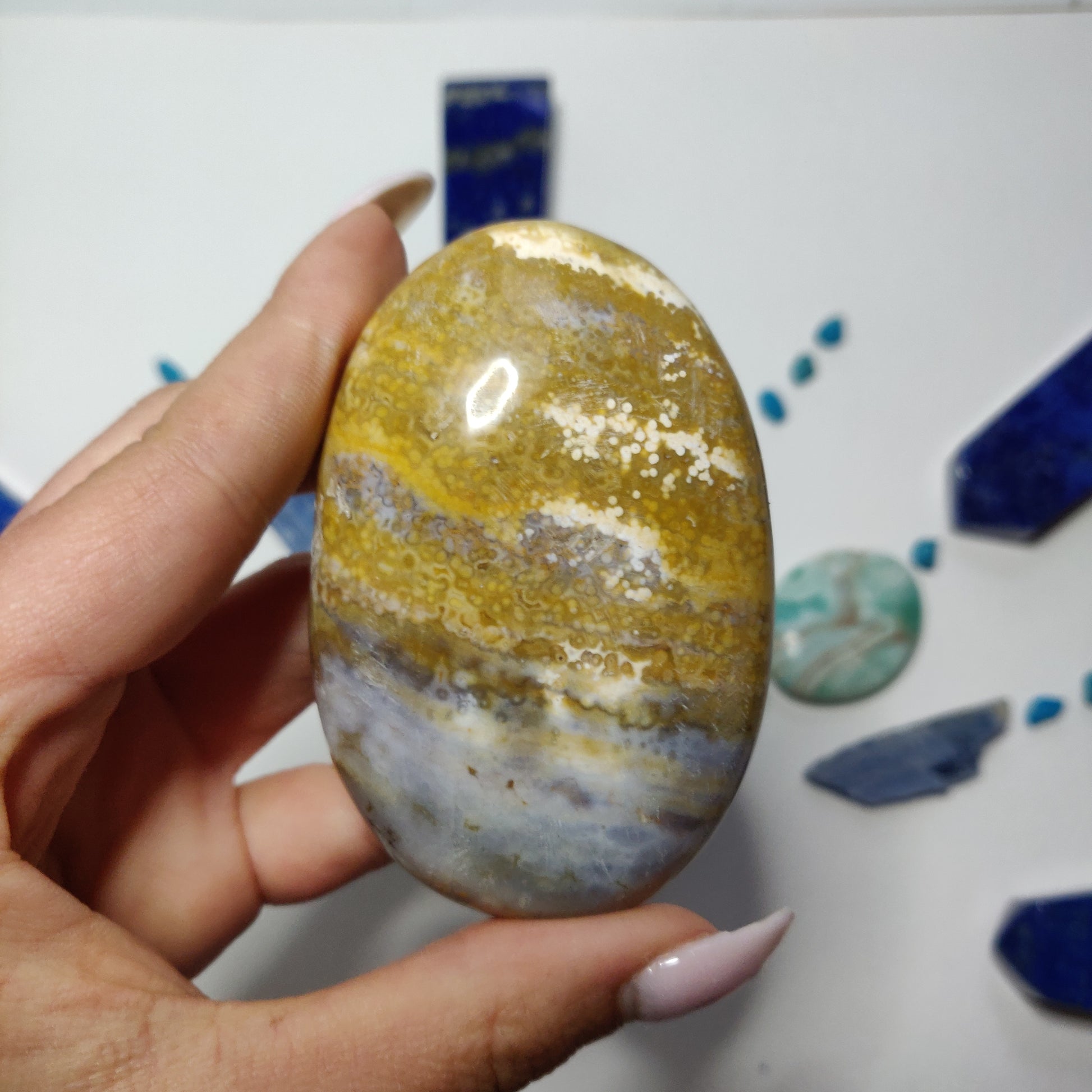 Ocean Jasper Palm Stone (#49) - Simply Affinity