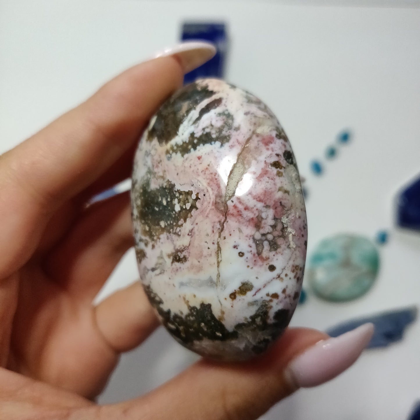 Ocean Jasper Palm Stone (#52) - Simply Affinity