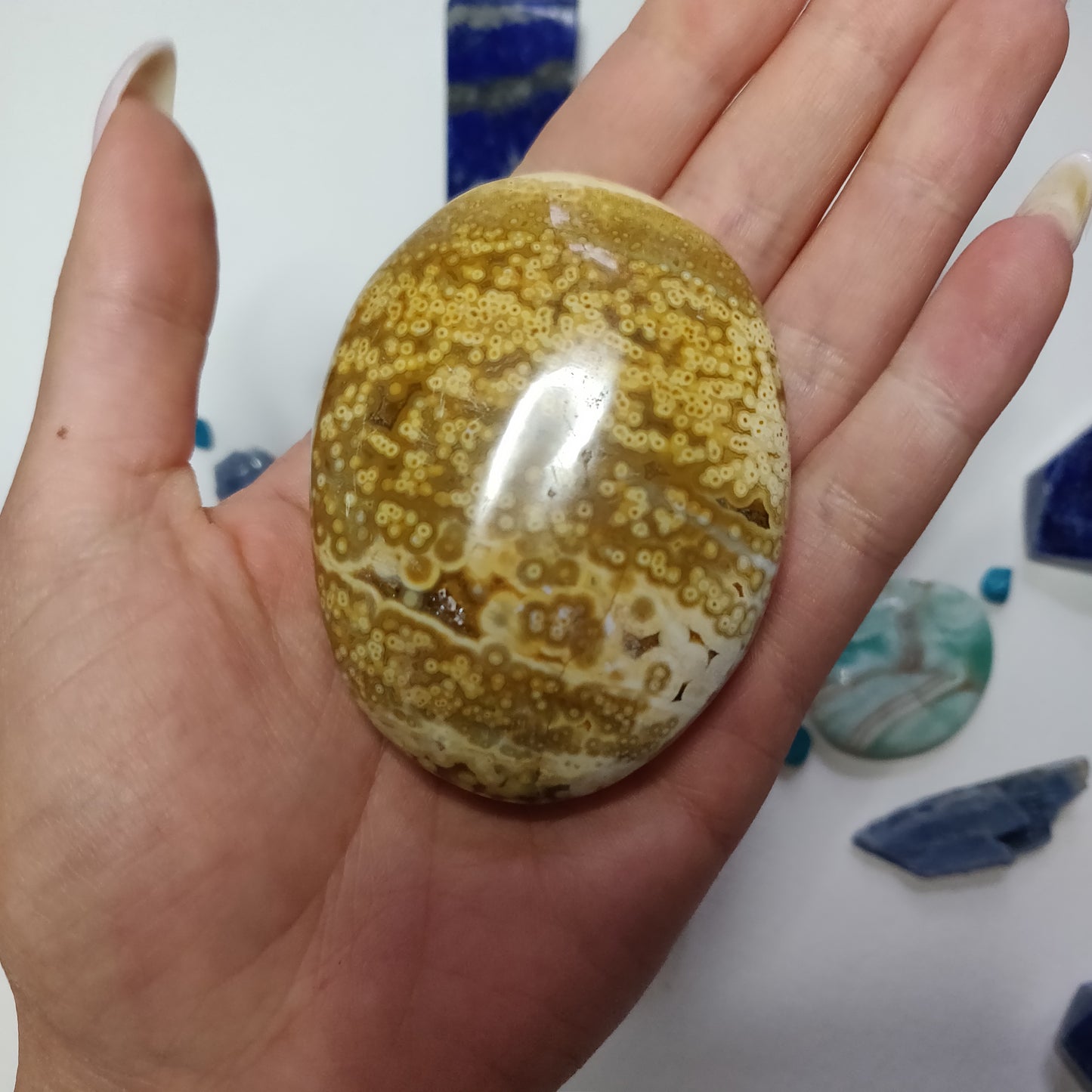 Ocean Jasper Palm Stone (#53) - Simply Affinity