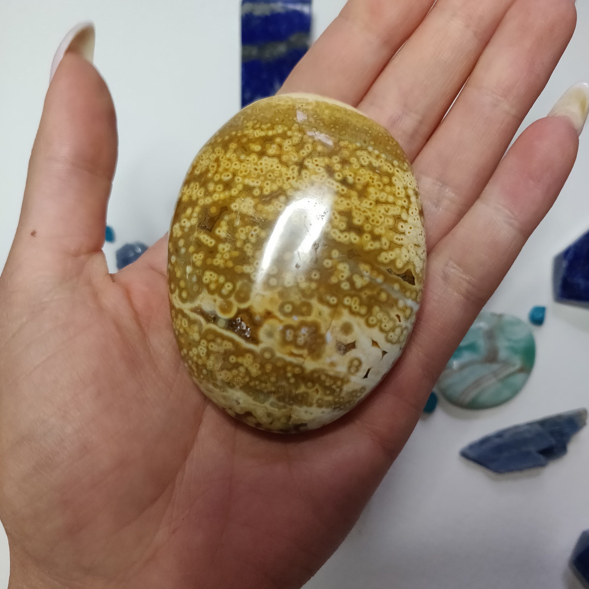 Ocean Jasper Palm Stone (#53) - Simply Affinity