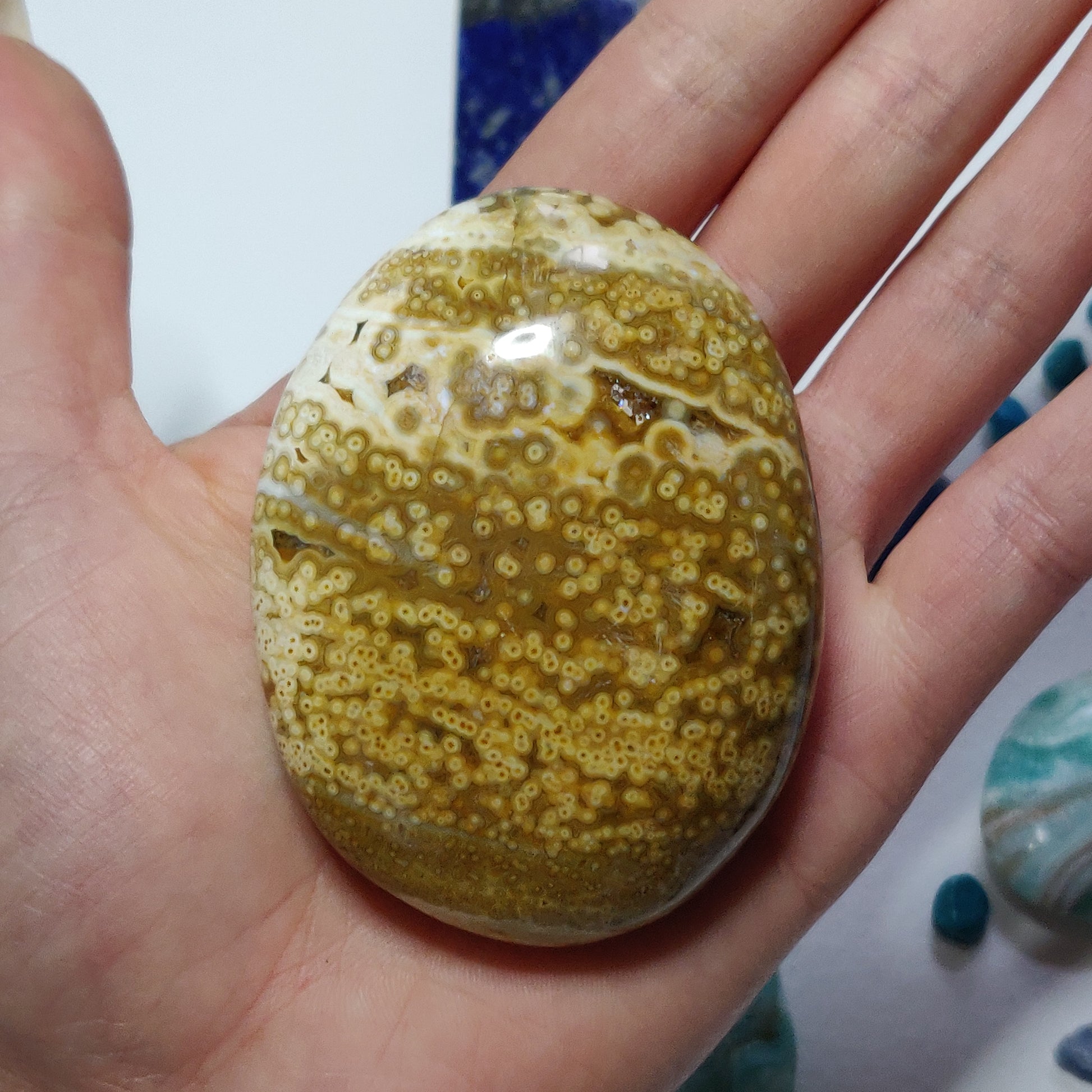 Ocean Jasper Palm Stone (#53) - Simply Affinity