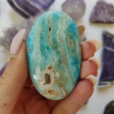 Blue Aragonite Palm Stone (#9) - Simply Affinity