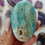 Blue Aragonite Palm Stone (#9) - Simply Affinity