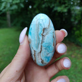 Blue Aragonite Palm Stone (#14) - Simply Affinity