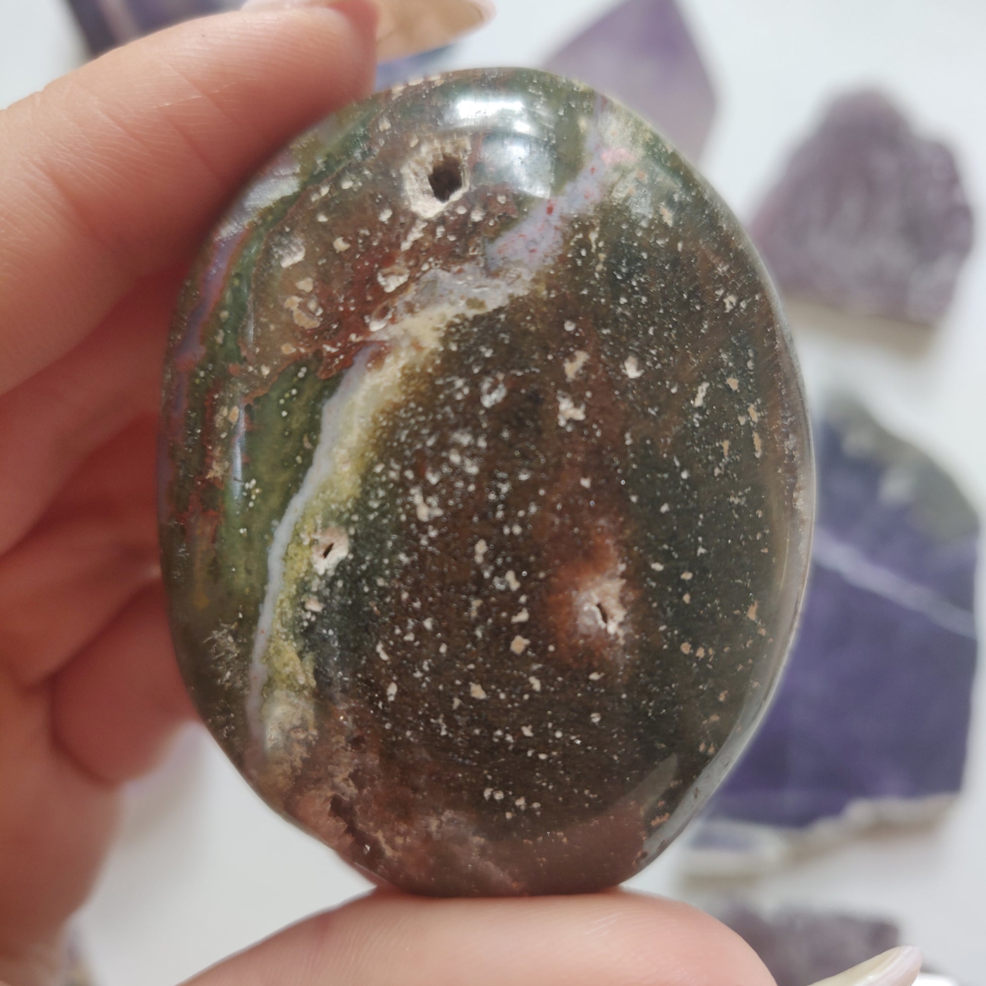 Ocean Jasper Palm Stone (#50) - Simply Affinity