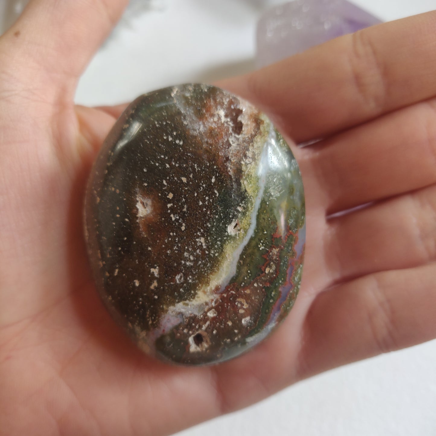 Ocean Jasper Palm Stone (#50) - Simply Affinity