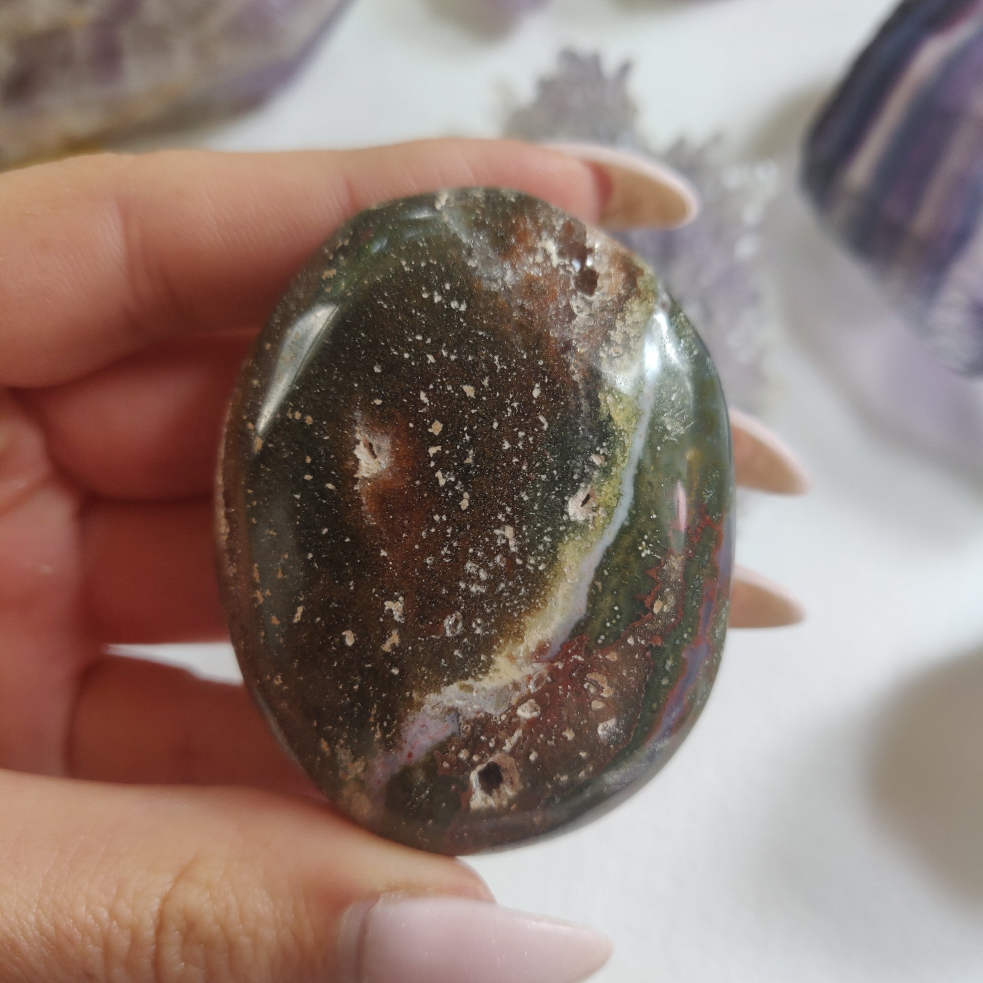 Ocean Jasper Palm Stone (#50) - Simply Affinity