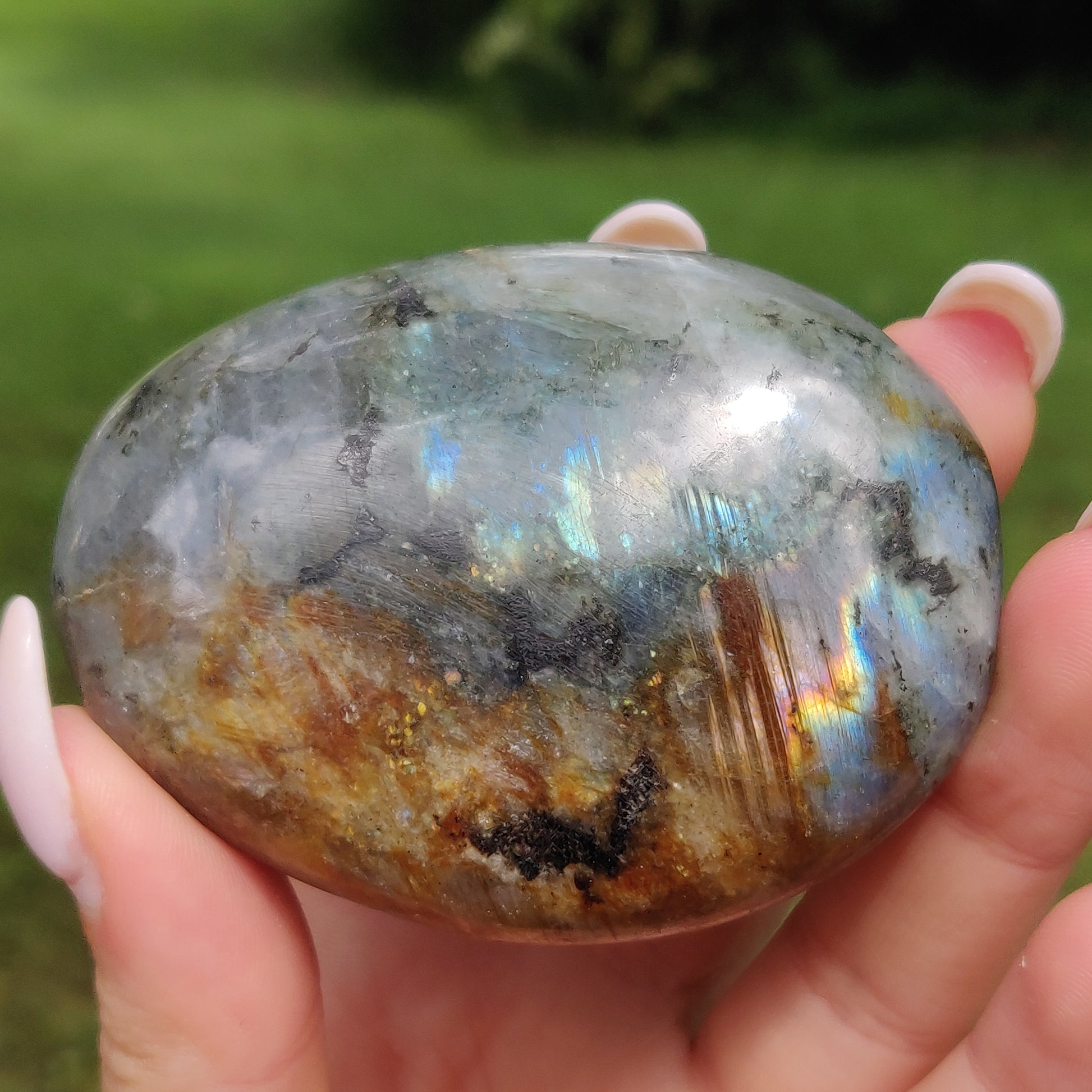 Labradorite Palm Stone (#81) - Simply Affinity
