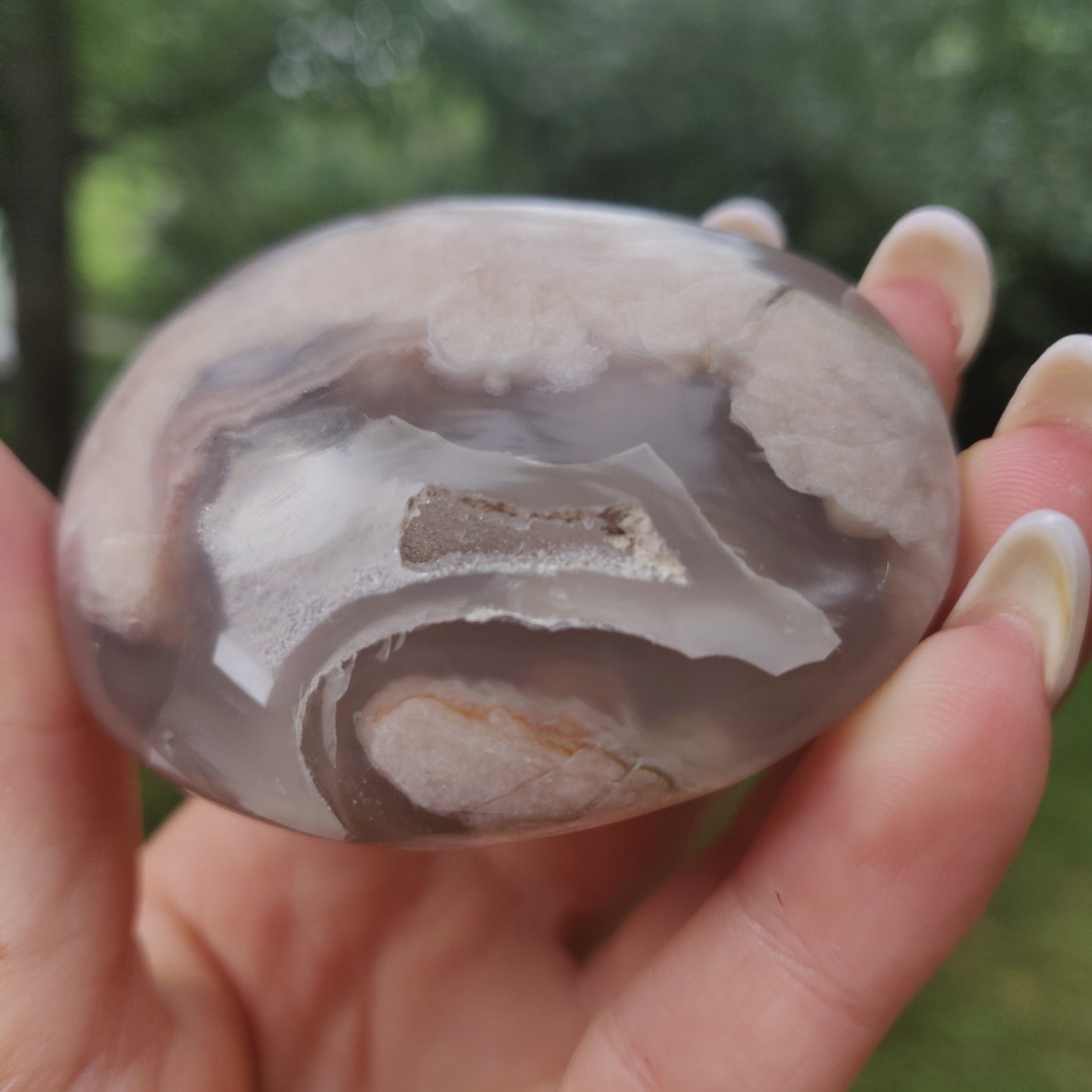 Flower Agate Palm Stone (#51) - Simply Affinity