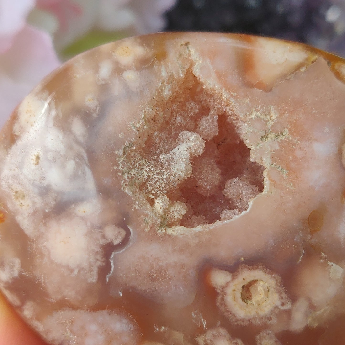 Flower Agate Palm Stone (#55) - Simply Affinity