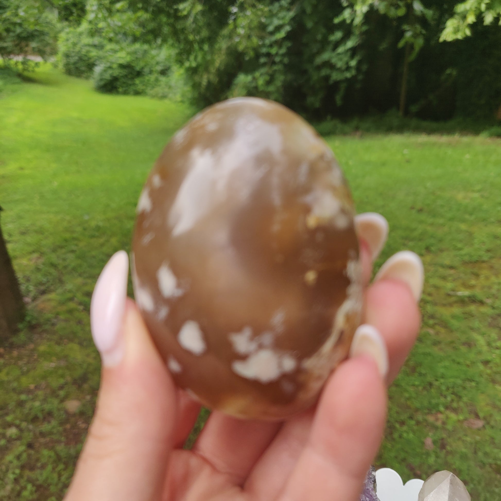 Flower Agate Palm Stone (#59) - Simply Affinity