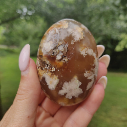 Flower Agate Palm Stone (#59) - Simply Affinity