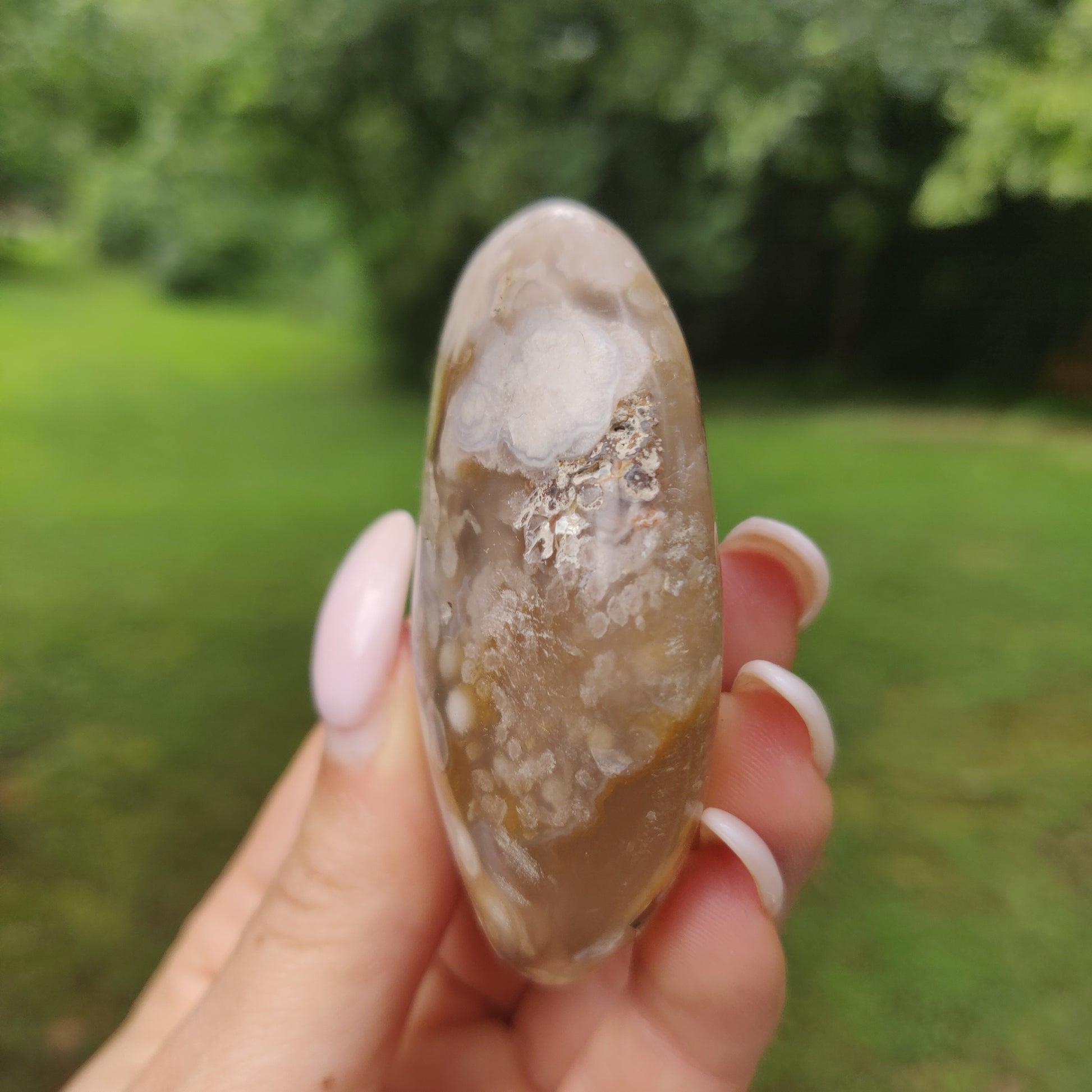 Flower Agate Palm Stone (#60) - Simply Affinity