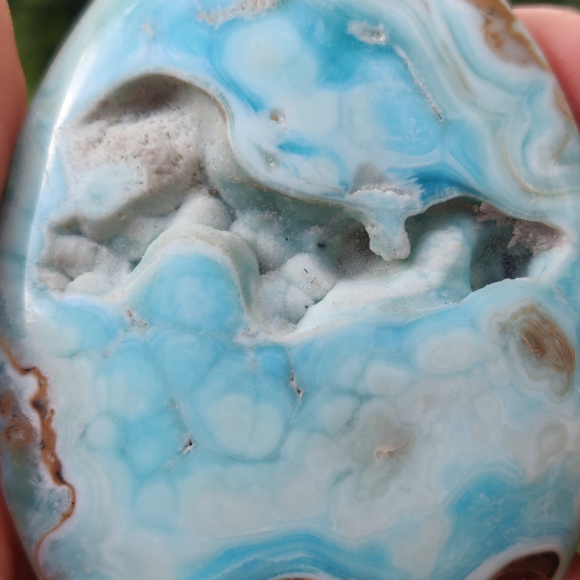 Blue Aragonite Palm Stone (#15) - Simply Affinity