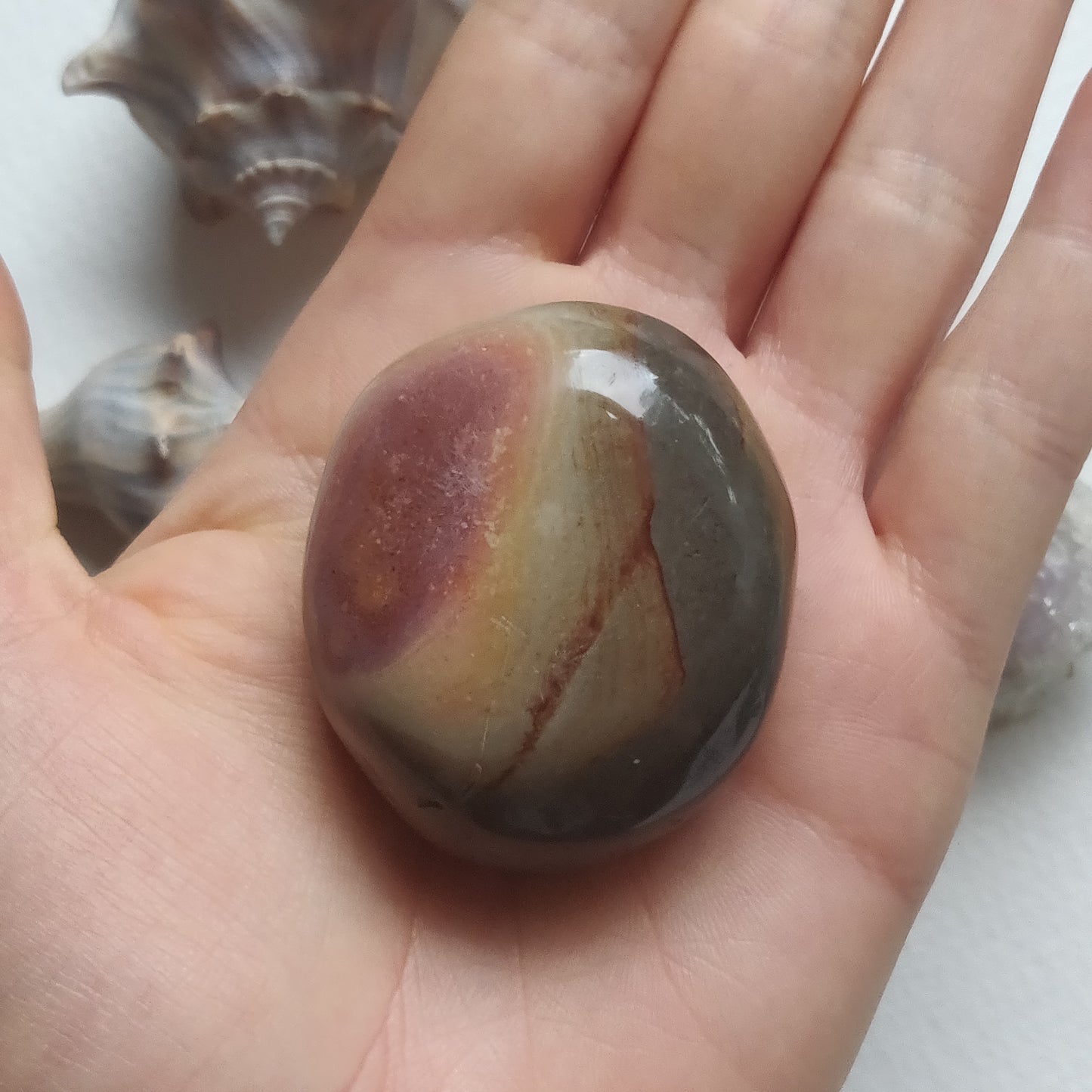 Polychrome Jasper Palm Stone (#8) - Simply Affinity