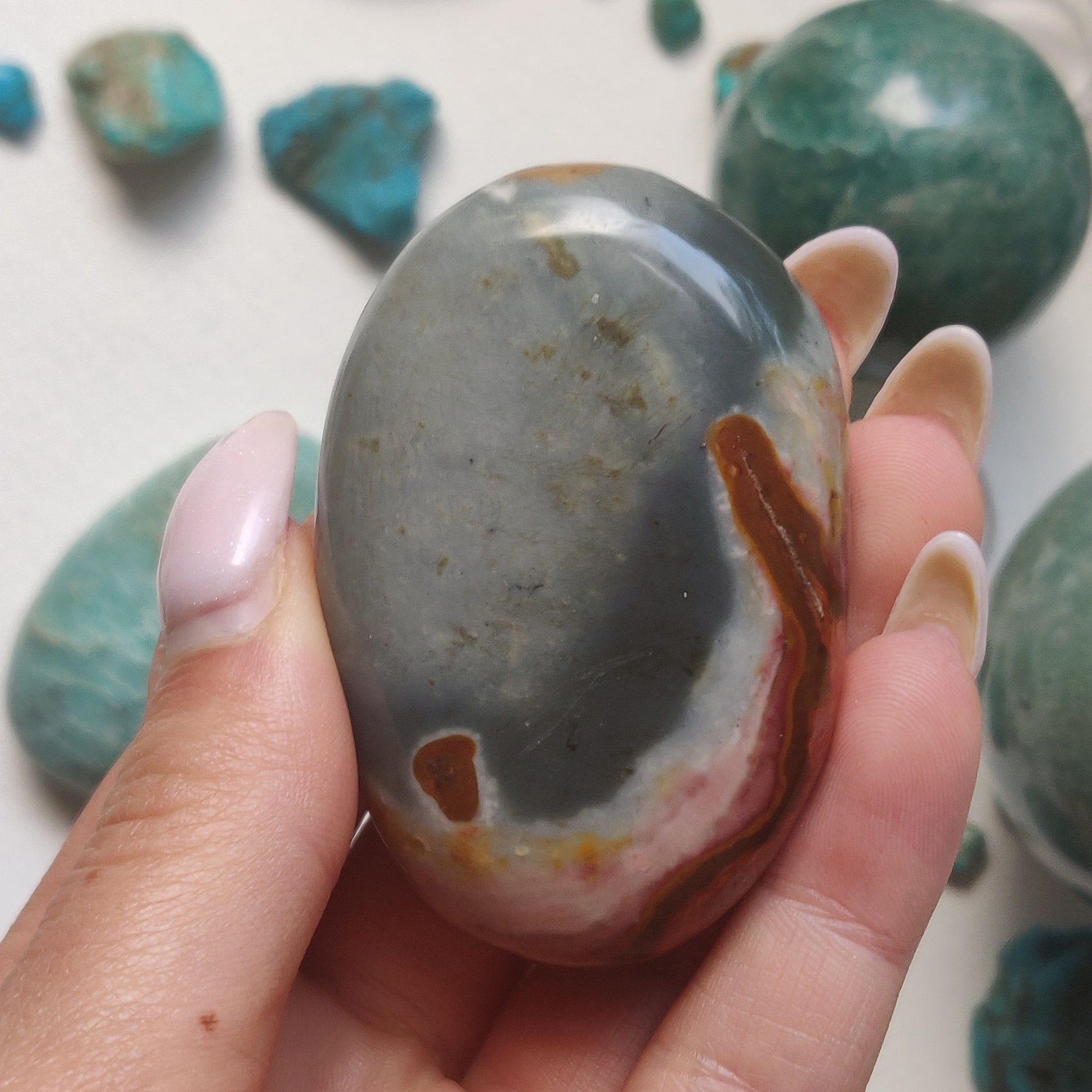 Polychrome Jasper Palm Stone (#12) - Simply Affinity