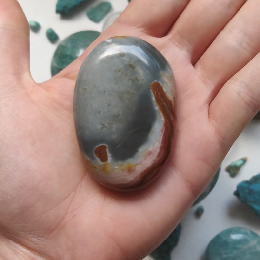 Polychrome Jasper Palm Stone (#12) - Simply Affinity