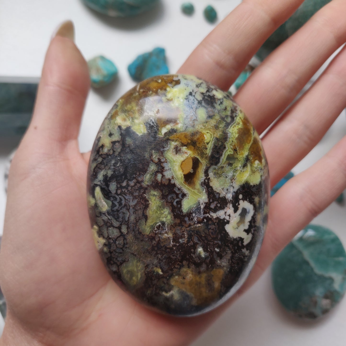 Matrix Green Opal Palm Stone (#1) - Simply Affinity