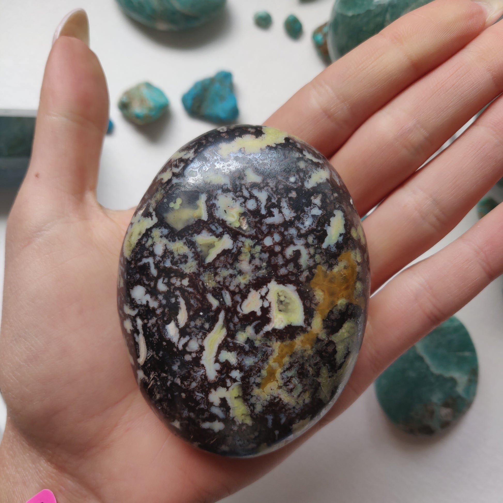 Matrix Green Opal Palm Stone (#1) - Simply Affinity