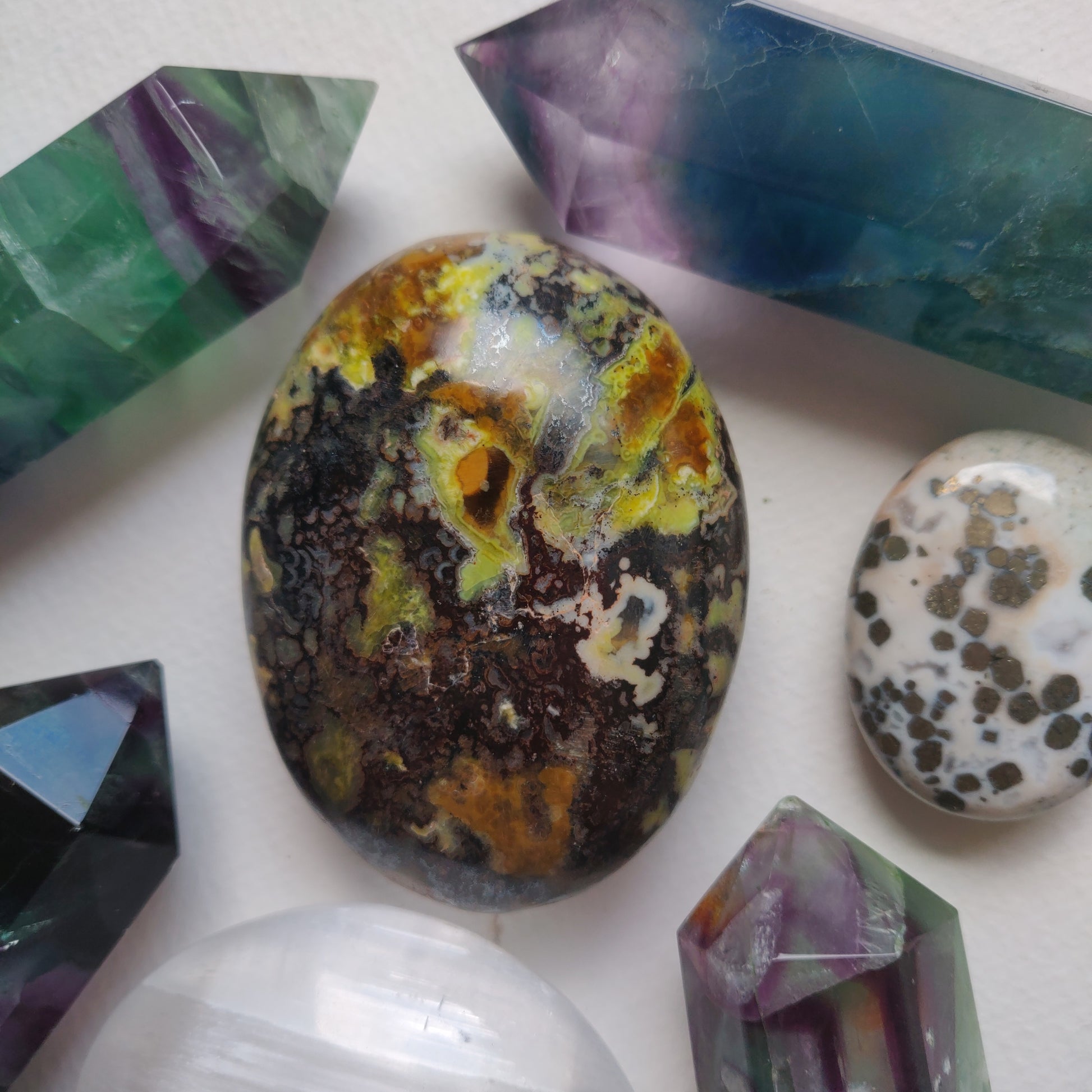 Matrix Green Opal Palm Stone (#1) - Simply Affinity