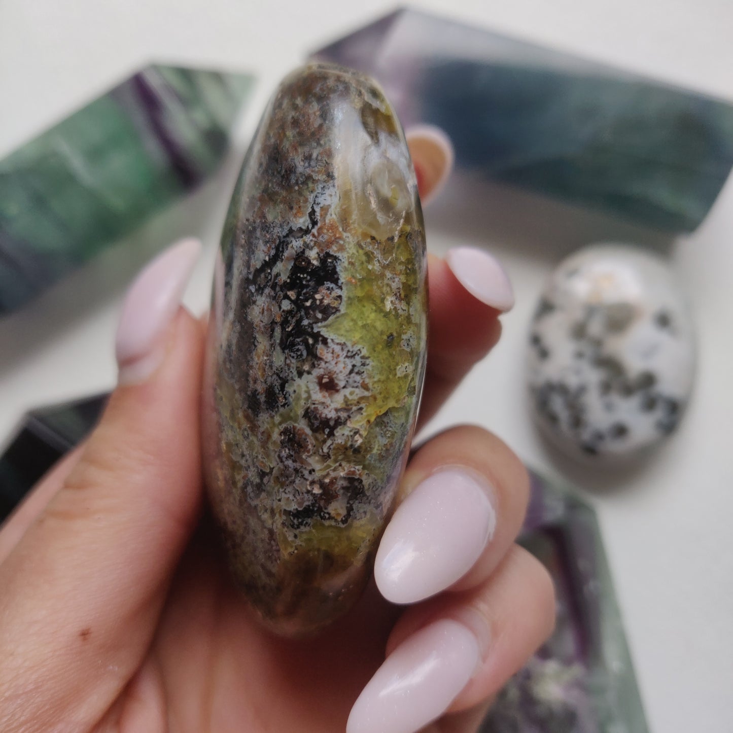 Matrix Green Opal Palm Stone (#2) - Simply Affinity
