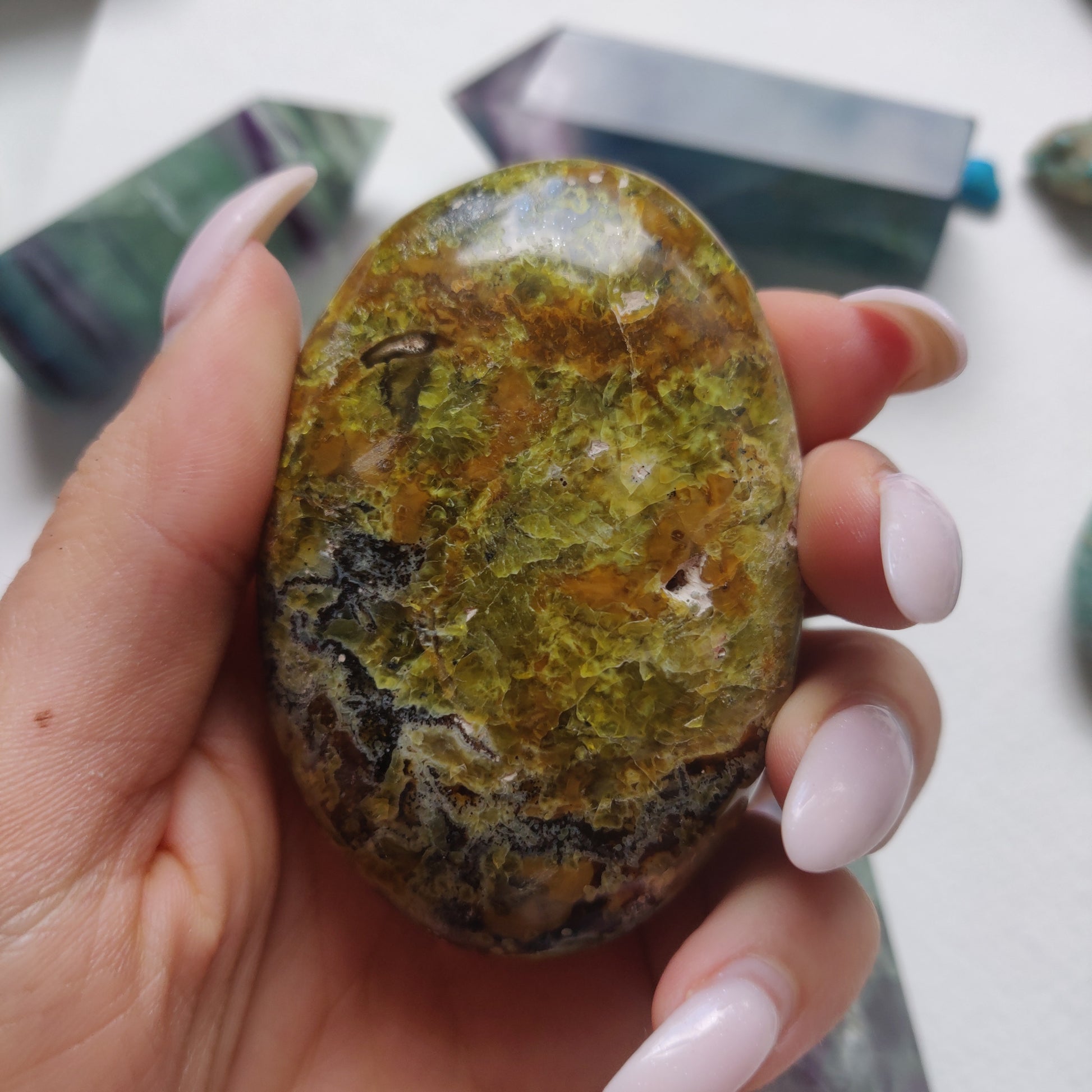 Matrix Green Opal Palm Stone (#3) - Simply Affinity