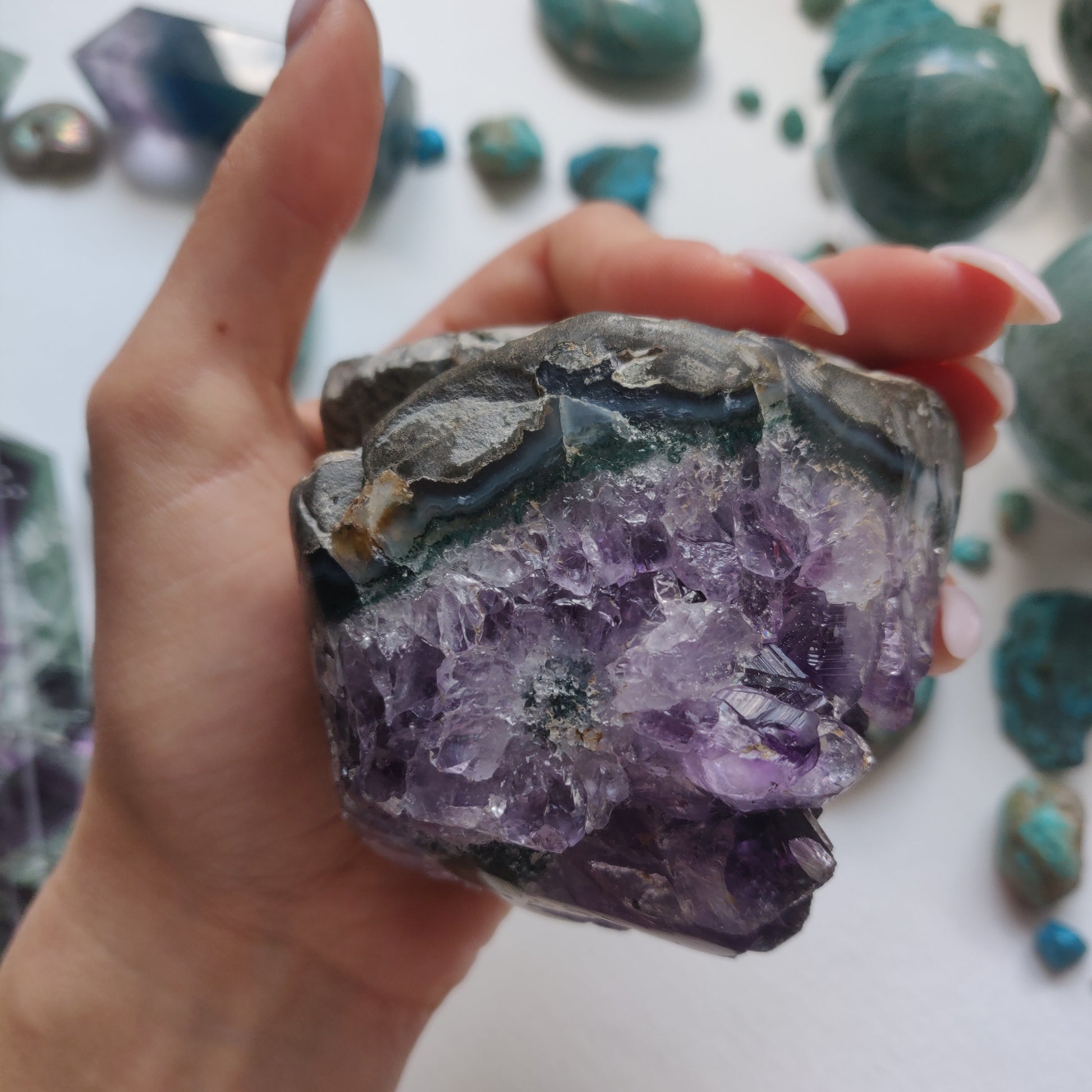 Amethyst Geode Free Form, Polished (#1A) - Simply Affinity