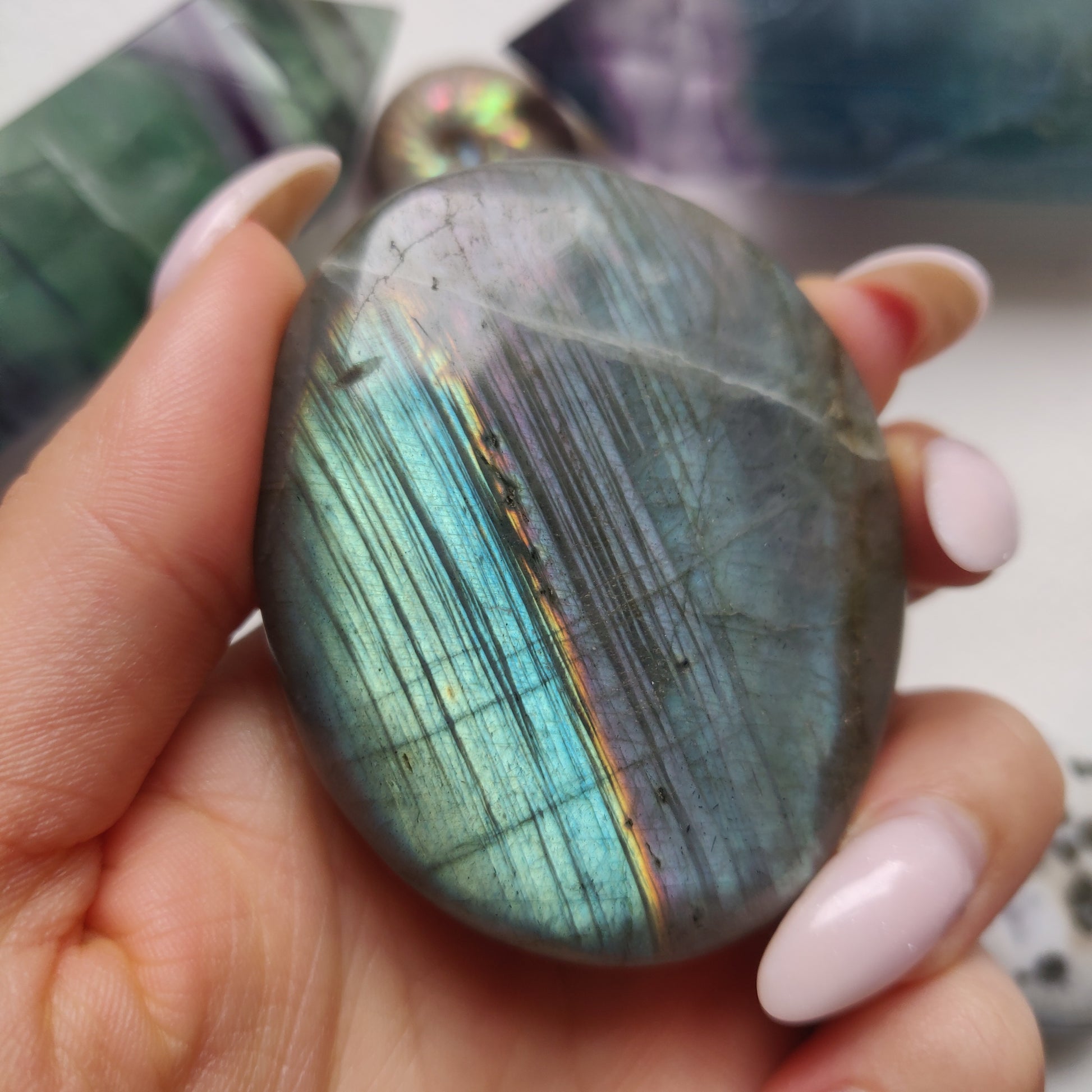 Labradorite Palm Stone (#192) - Simply Affinity