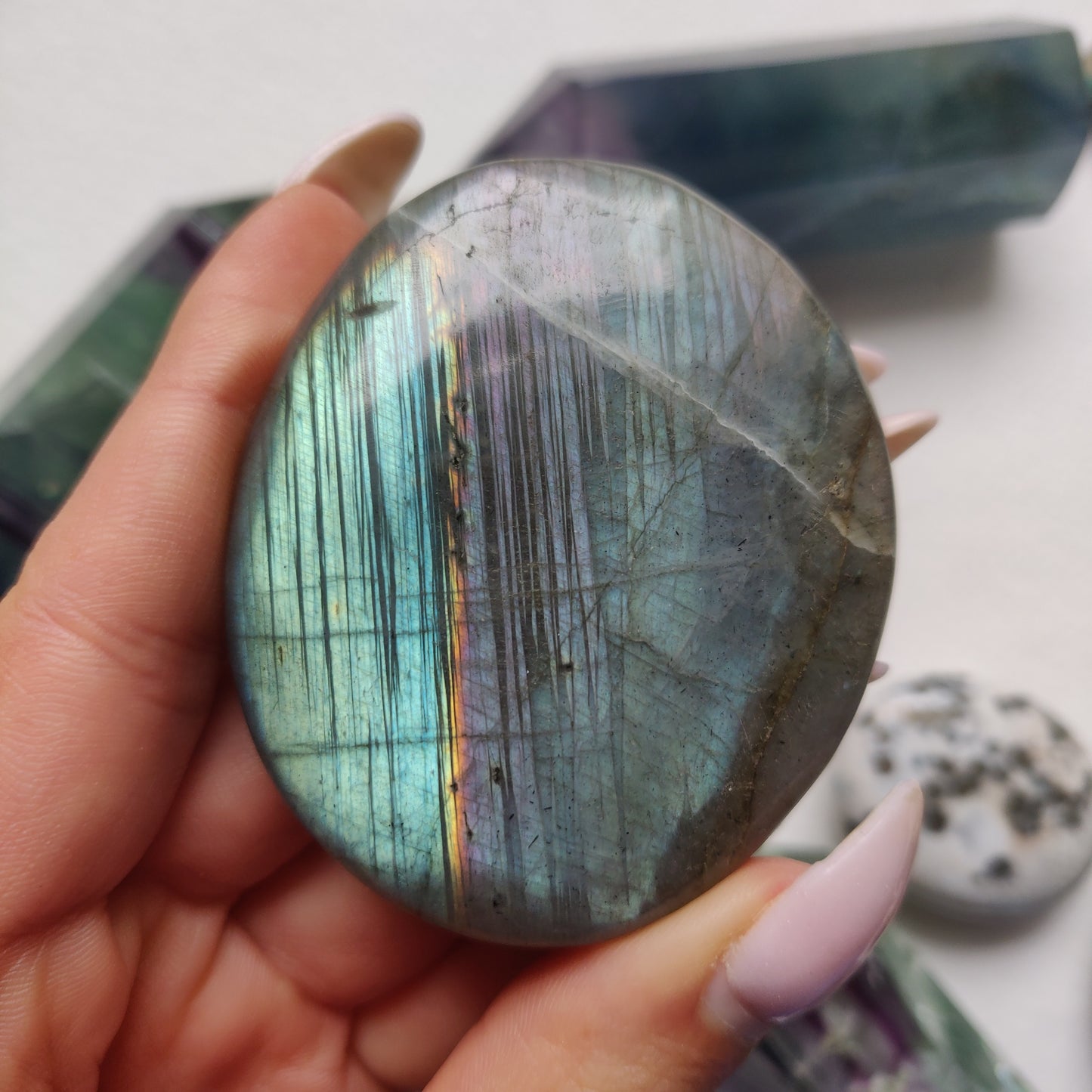 Labradorite Palm Stone (#192) - Simply Affinity
